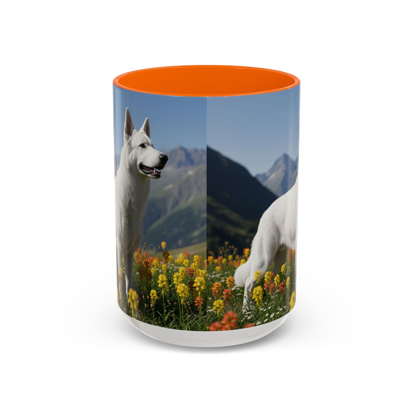 White Swiss Shepherd Dog Accent Coffee Mug - Perfect Gift for Dog Lovers