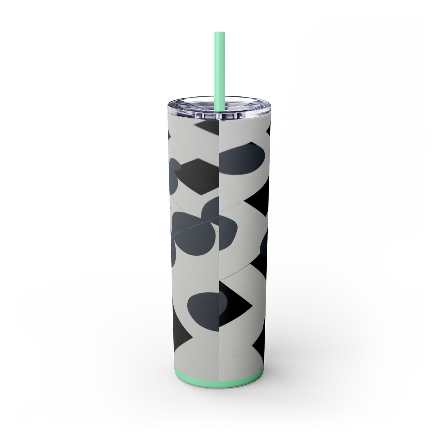 Optical Illusion Skinny Tumbler with Straw, 20oz