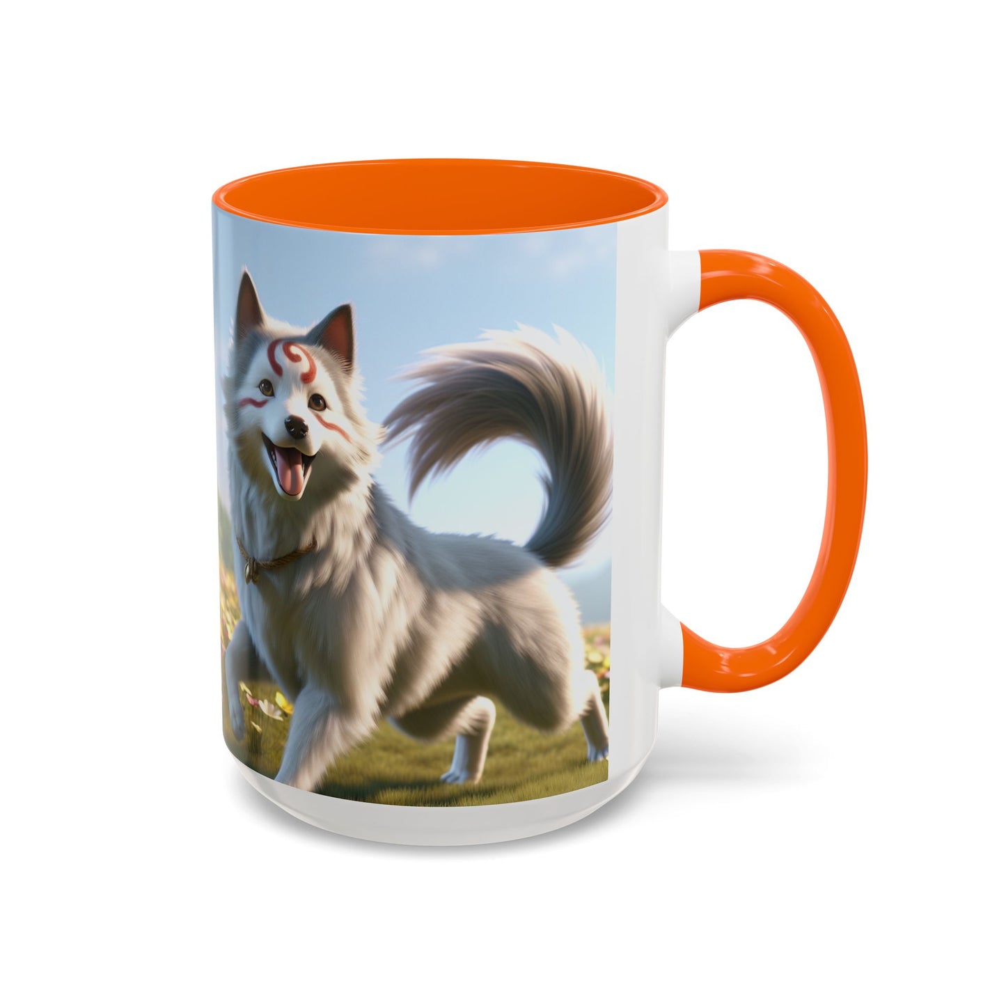 Cadabomb Okami Accent Coffee Mug - Perfect Gift for Dog Lovers