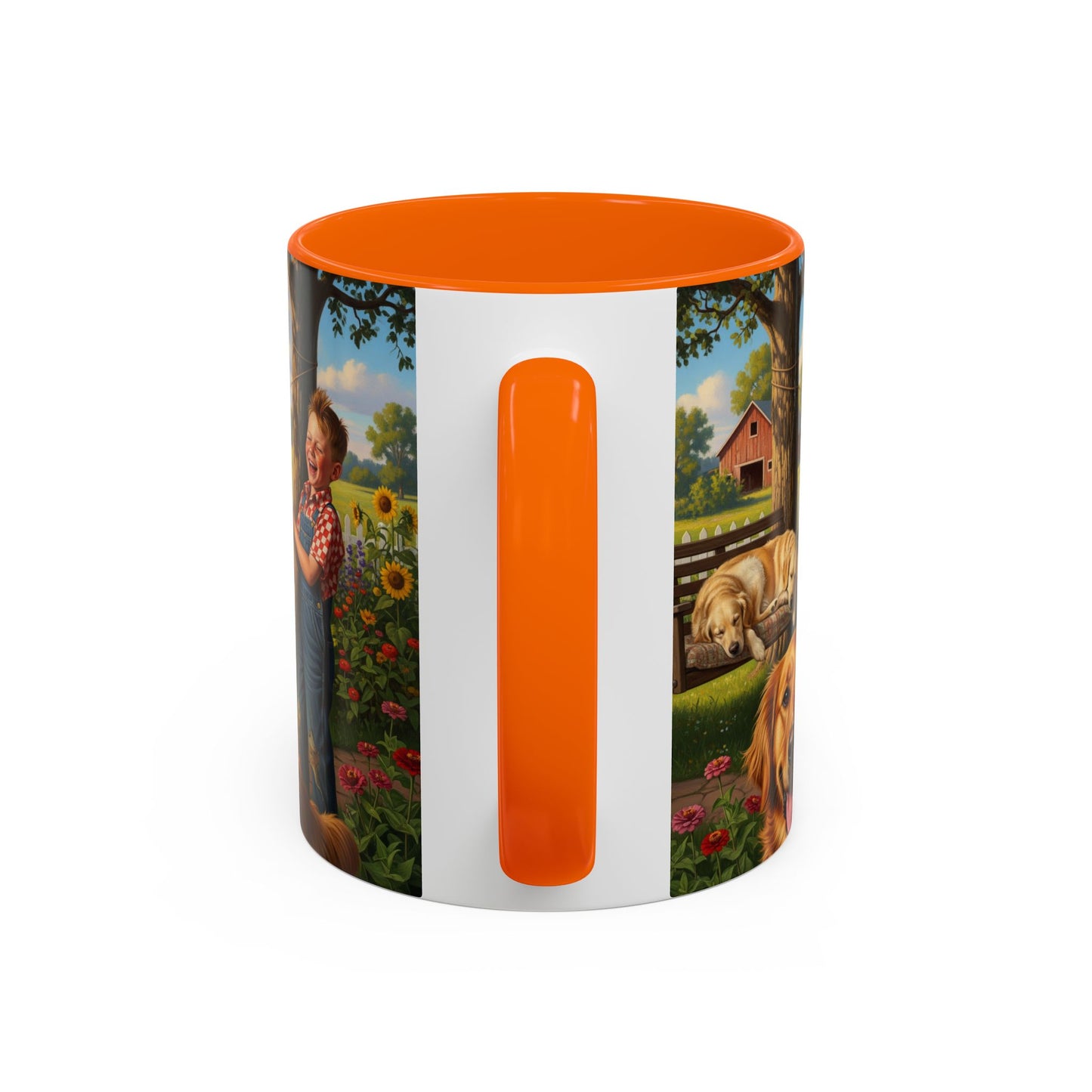 Golden Retriever Accent Coffee Mug - Perfect Gift for Dog Lovers