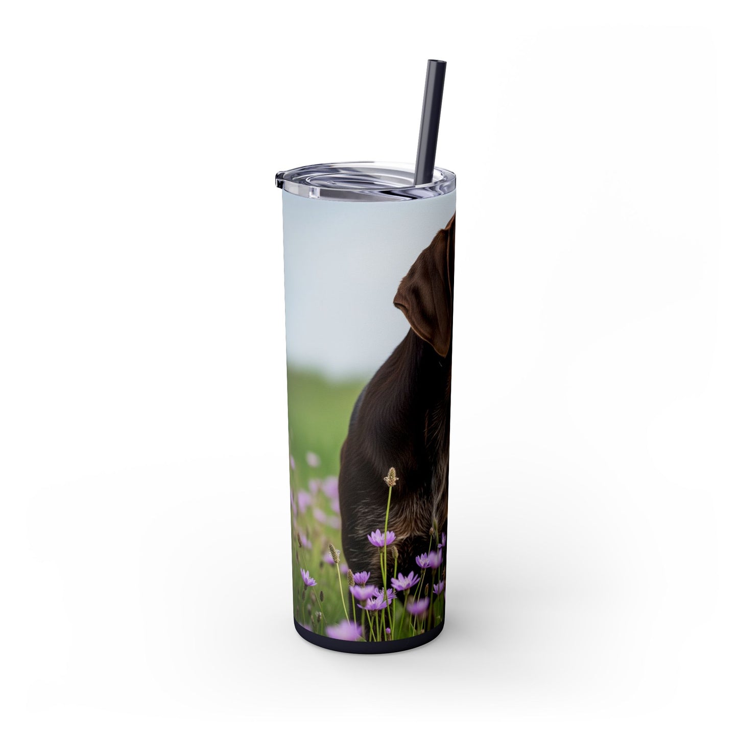German Wirehaired Pointer Tumbler with Straw, 20oz