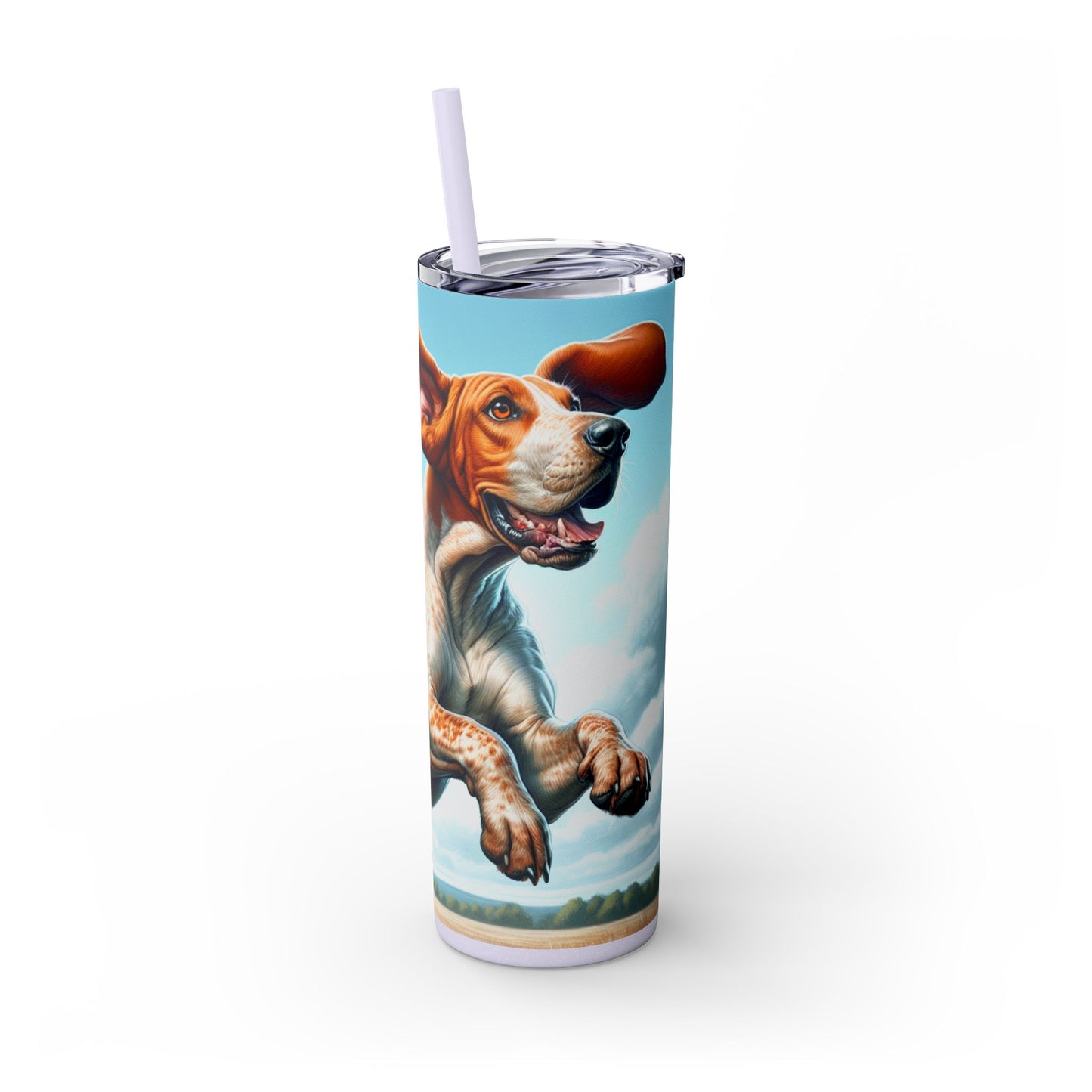 American English Coonhound Tumbler with Straw, 20oz