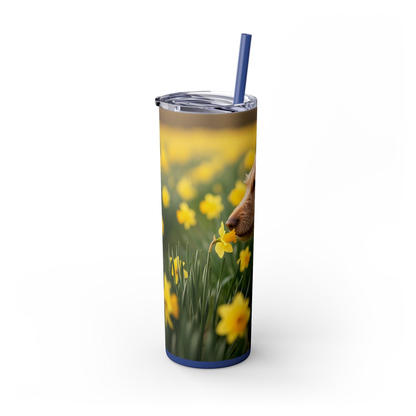 Portuguese Podengo Pequeno Skinny Tumbler with Straw, 20oz
