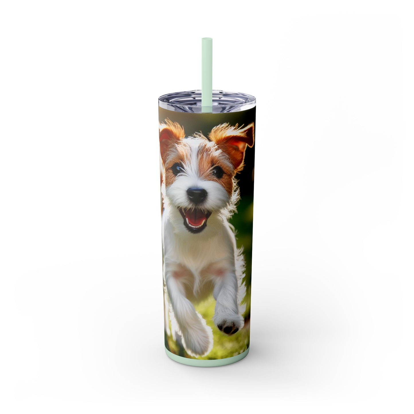 Parson Russell Terrier Skinny Tumbler with Straw, 20oz