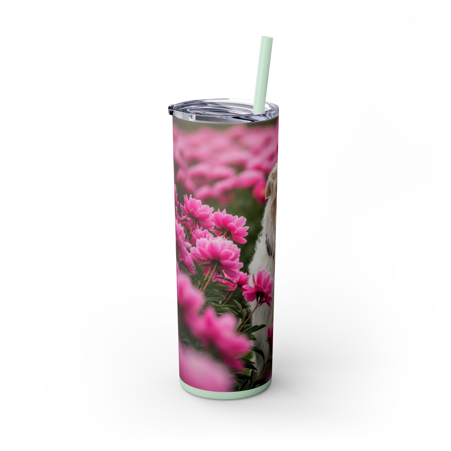 Borzoi Skinny Tumbler with Straw, 20oz