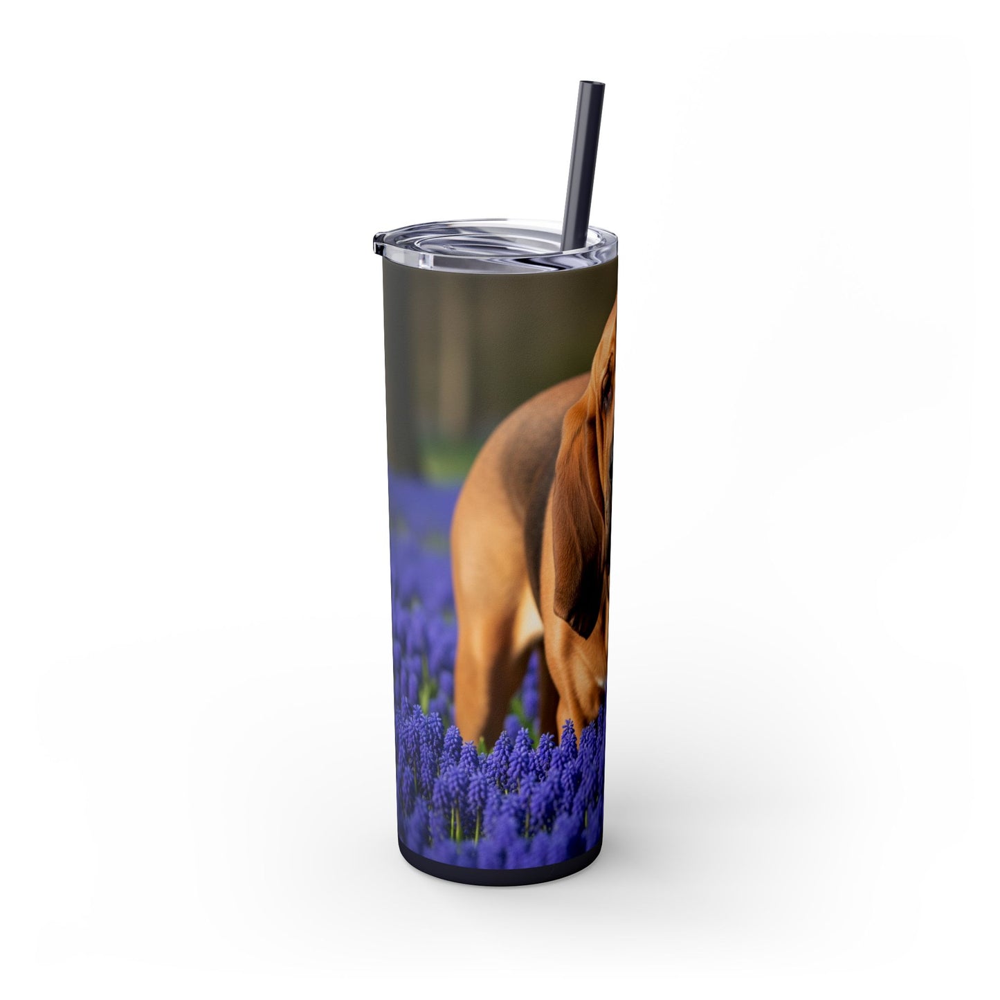 Bloodhound Skinny Tumbler with Straw, 20oz