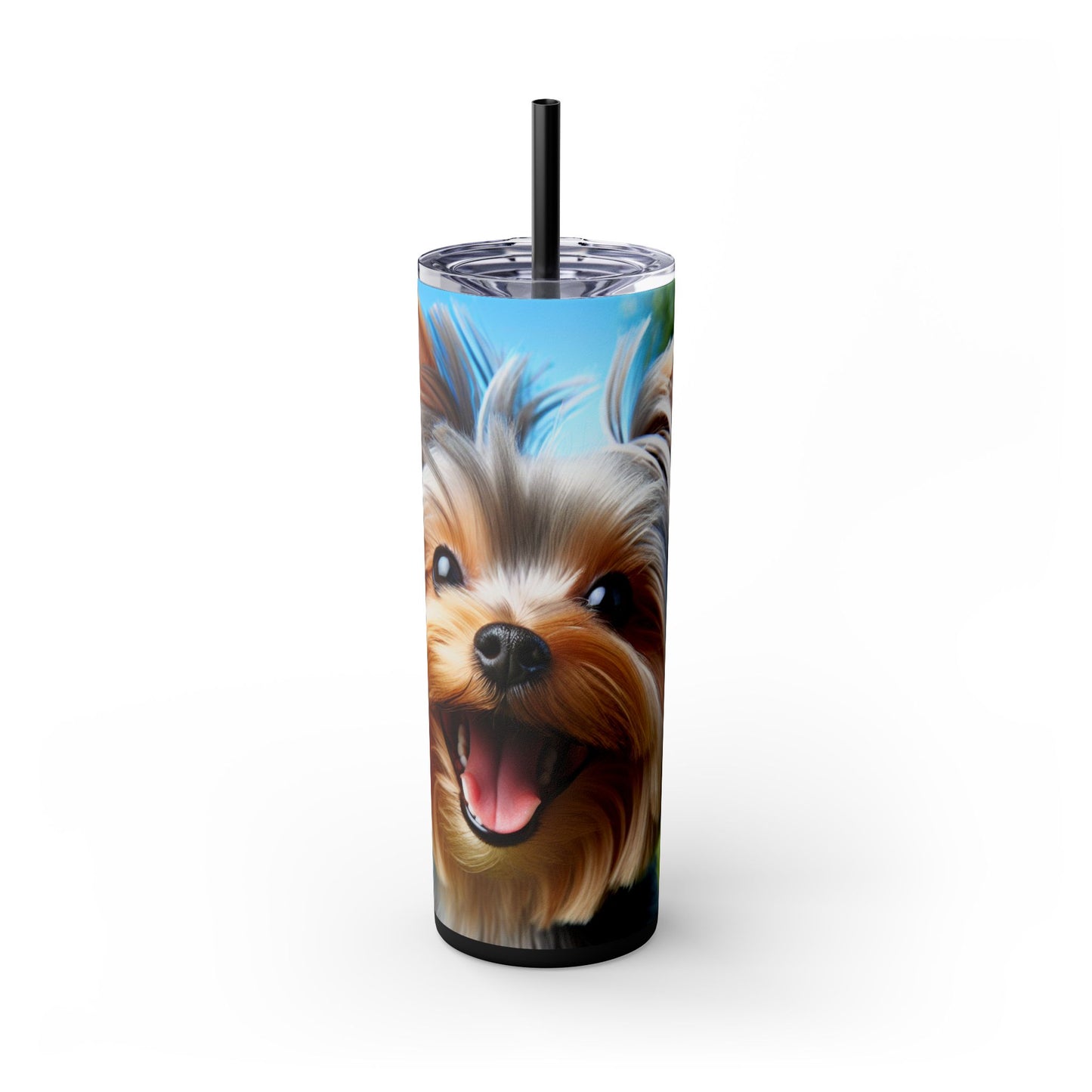 Australian Silky Terrier Tumbler with Straw, 20oz