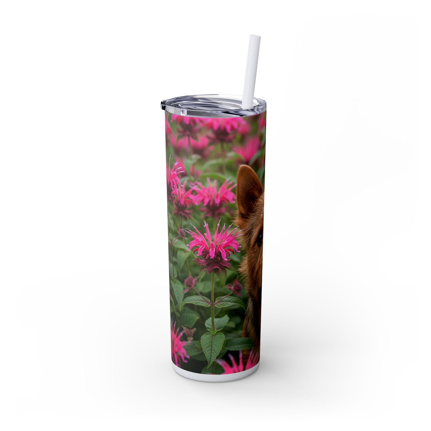 Norwich Terrier Skinny Tumbler with Straw, 20oz