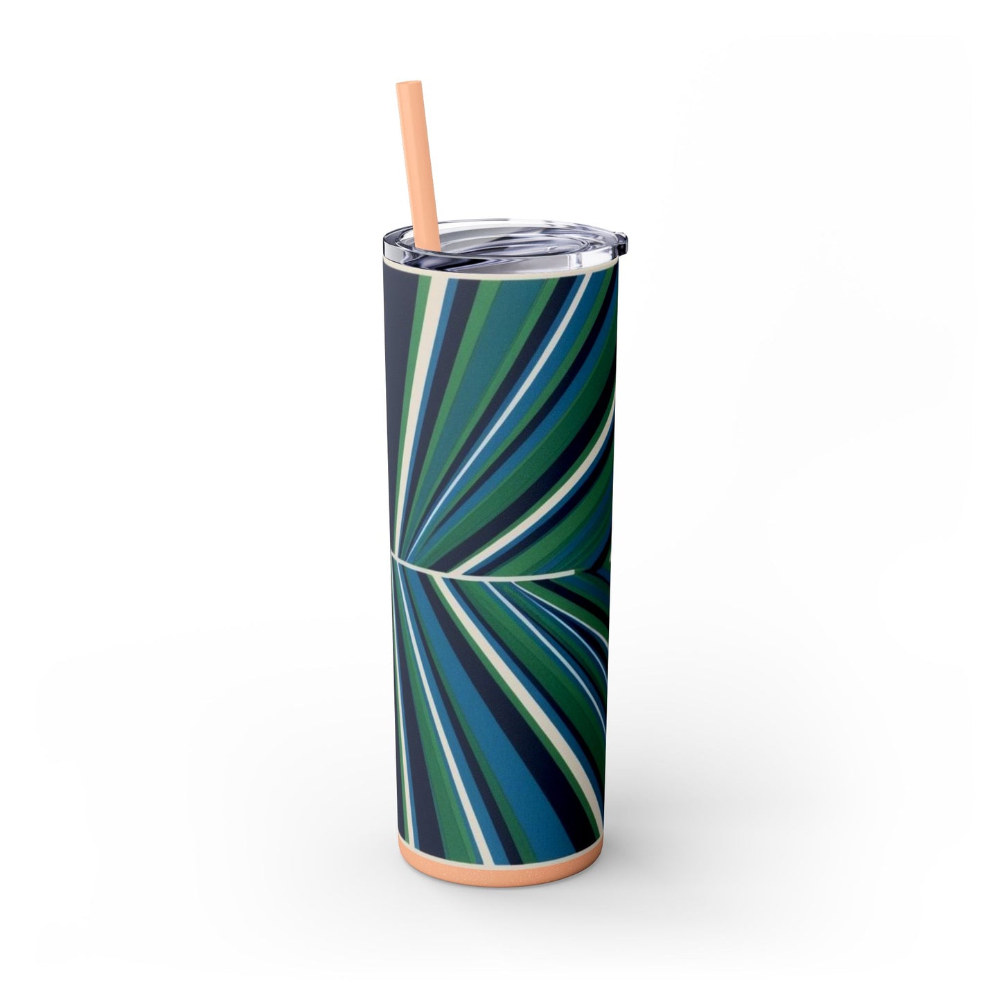 Optical Illusion Skinny Tumbler with Straw, 20oz