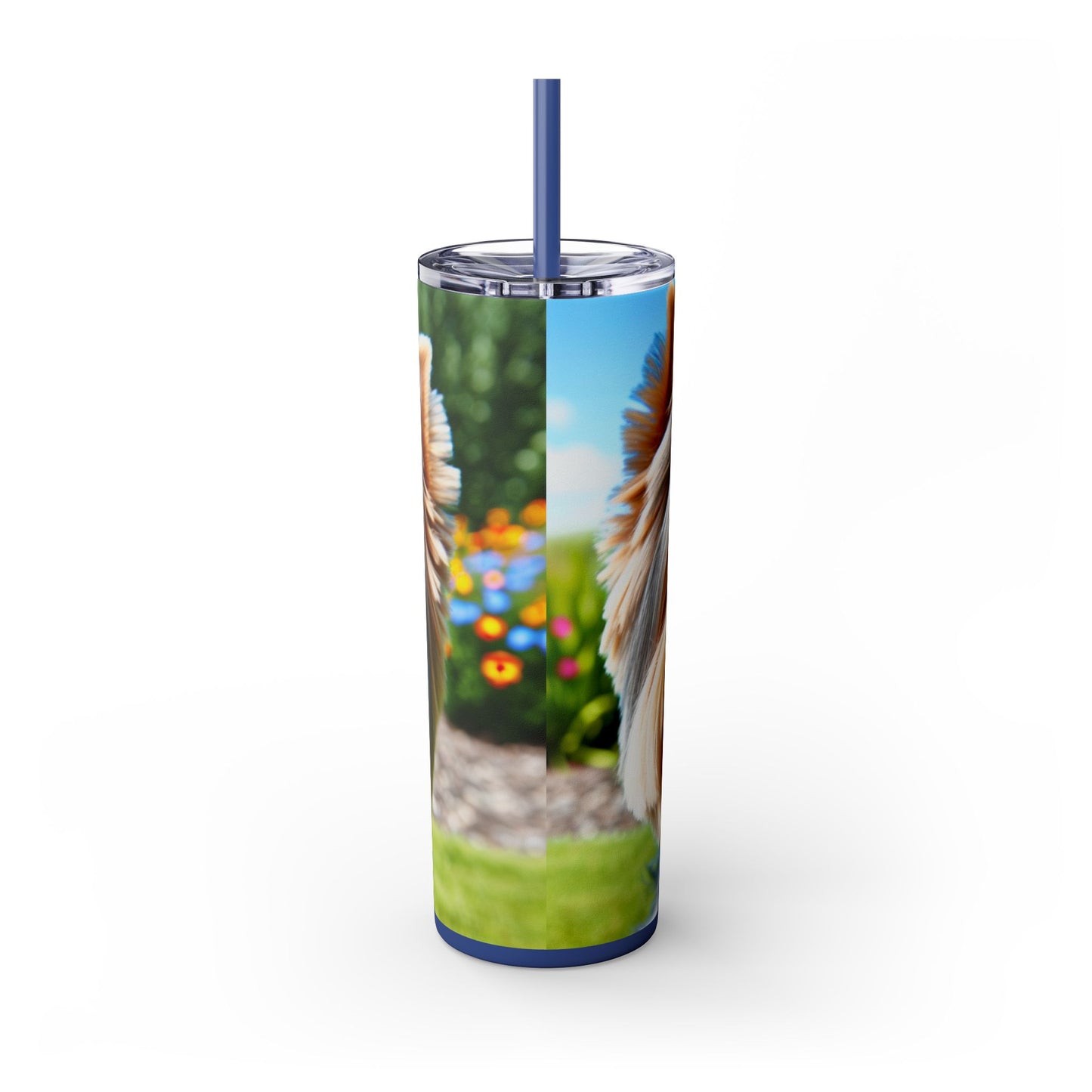 Australian Silky Terrier Tumbler with Straw, 20oz