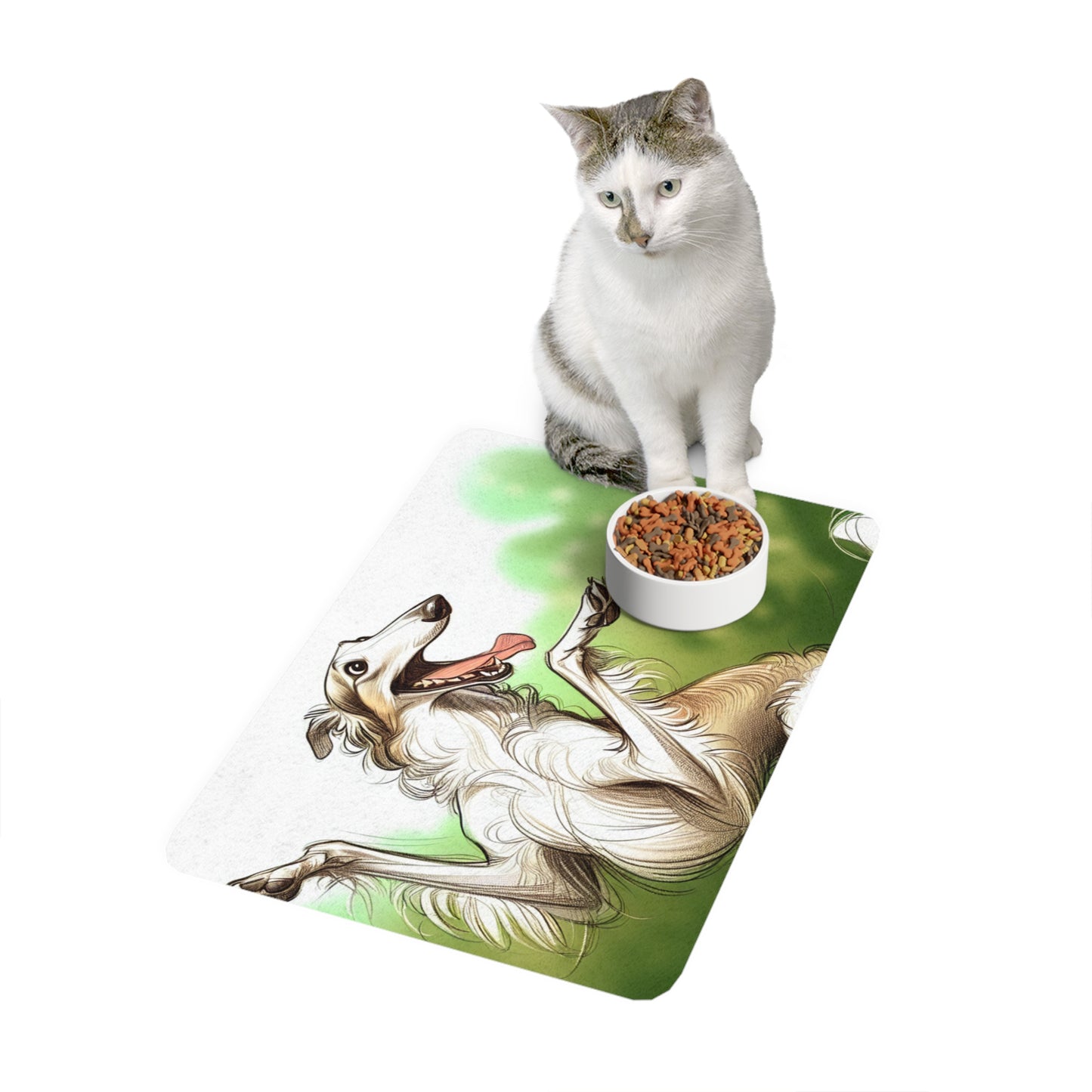 Pet Food Mat (12x18) - Borzoi