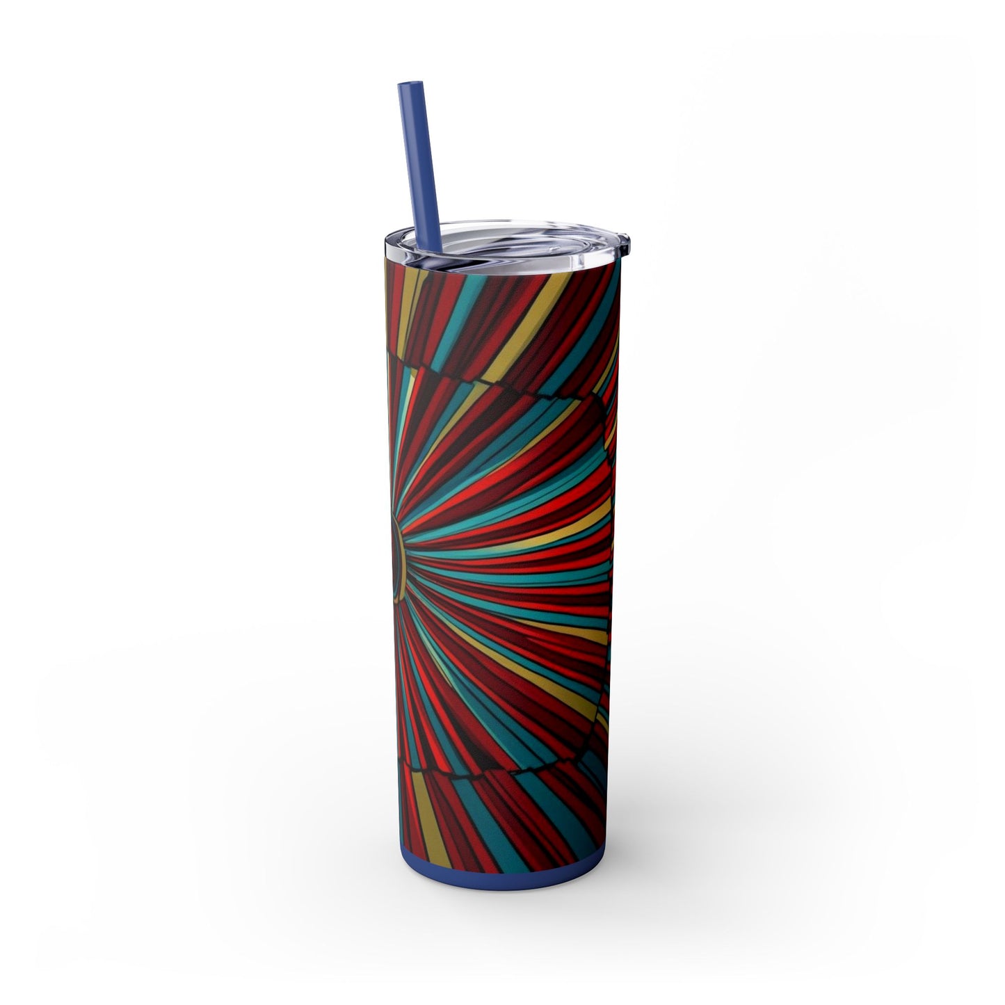 Optical Illusion Skinny Tumbler with Straw, 20oz