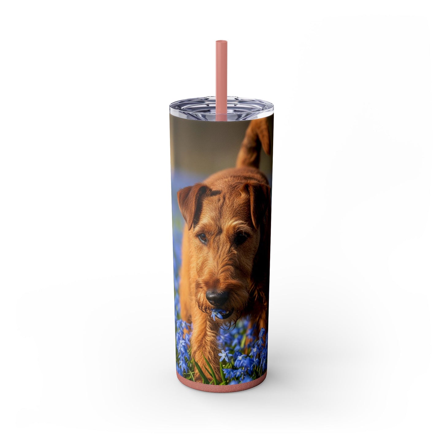 Irish Terrier Skinny Tumbler with Straw, 20oz