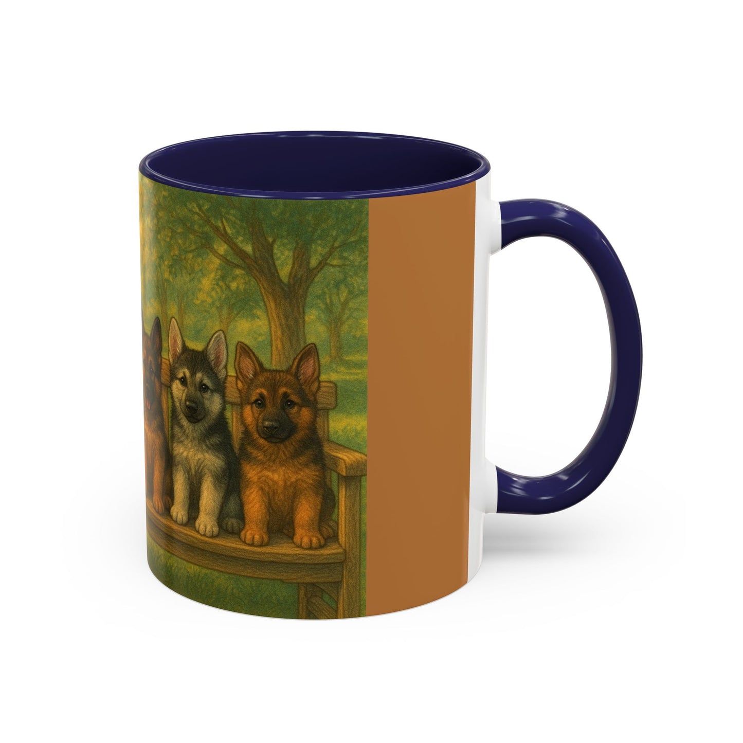 German Shepherd puppies Accent Coffee Mug - Perfect Gift for Dog Lovers