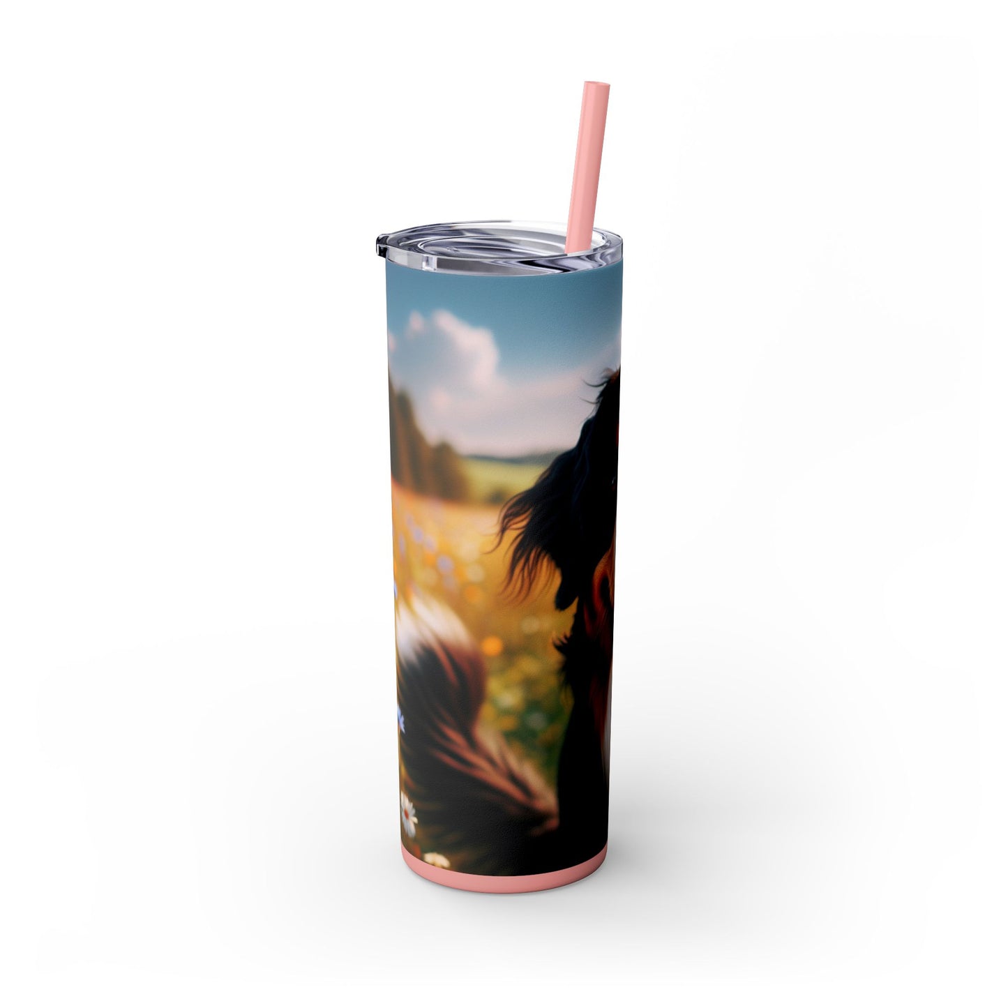 Bernese Mountain Dog Tumbler with Straw, 20oz