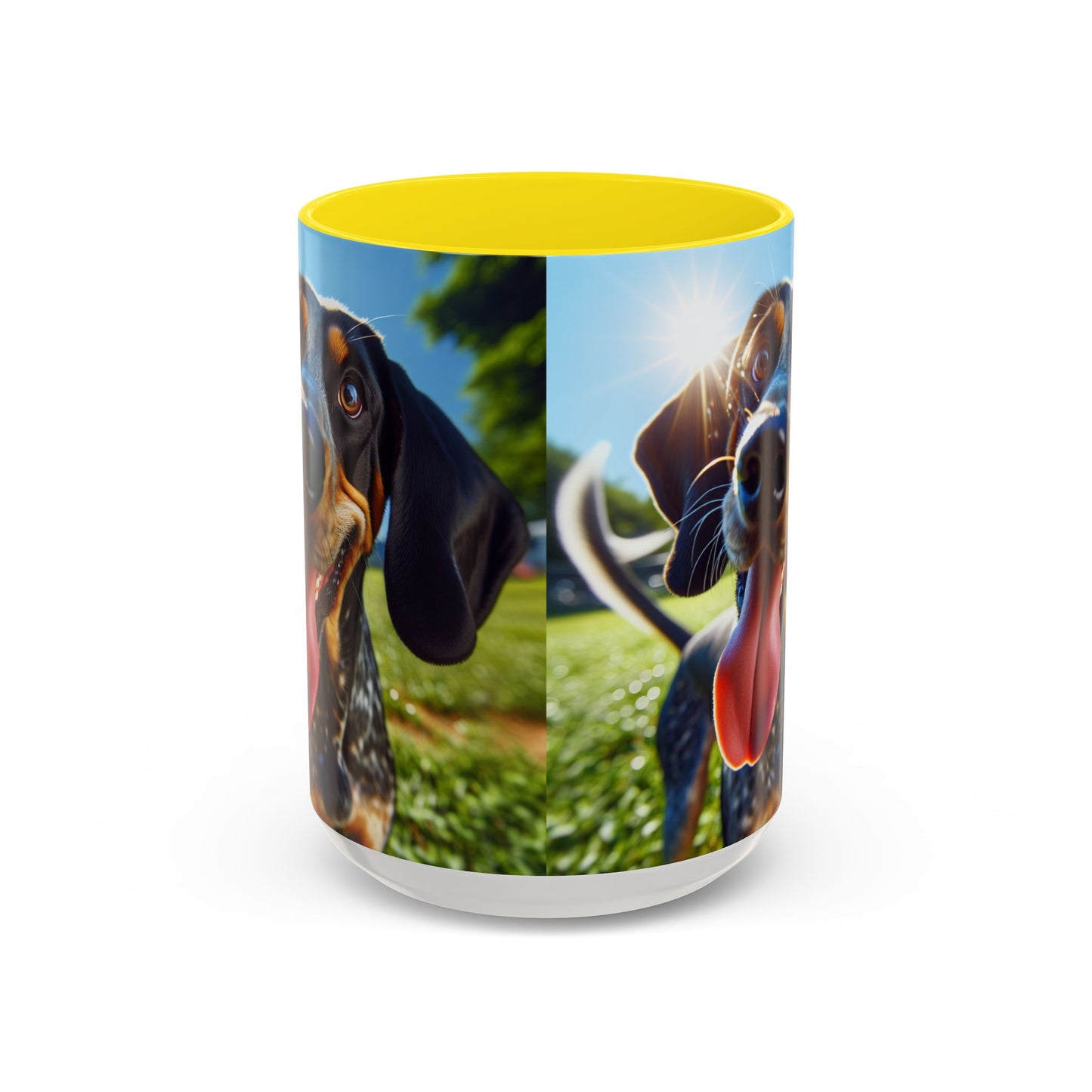 Bluetick Coonhound Accent Coffee Mug - Perfect Gift for Dog Lovers