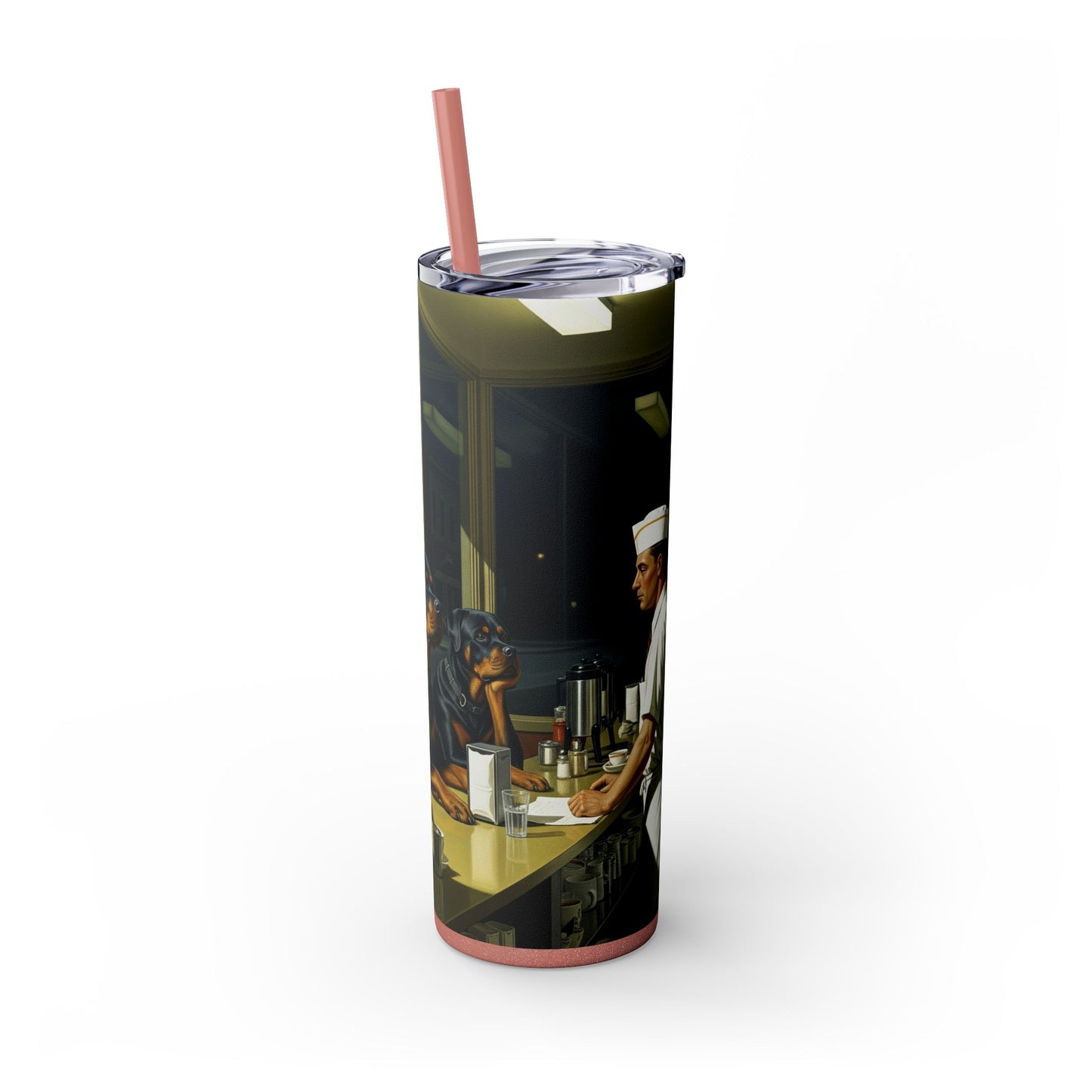 Rottweiler Tumbler with Straw, 20oz