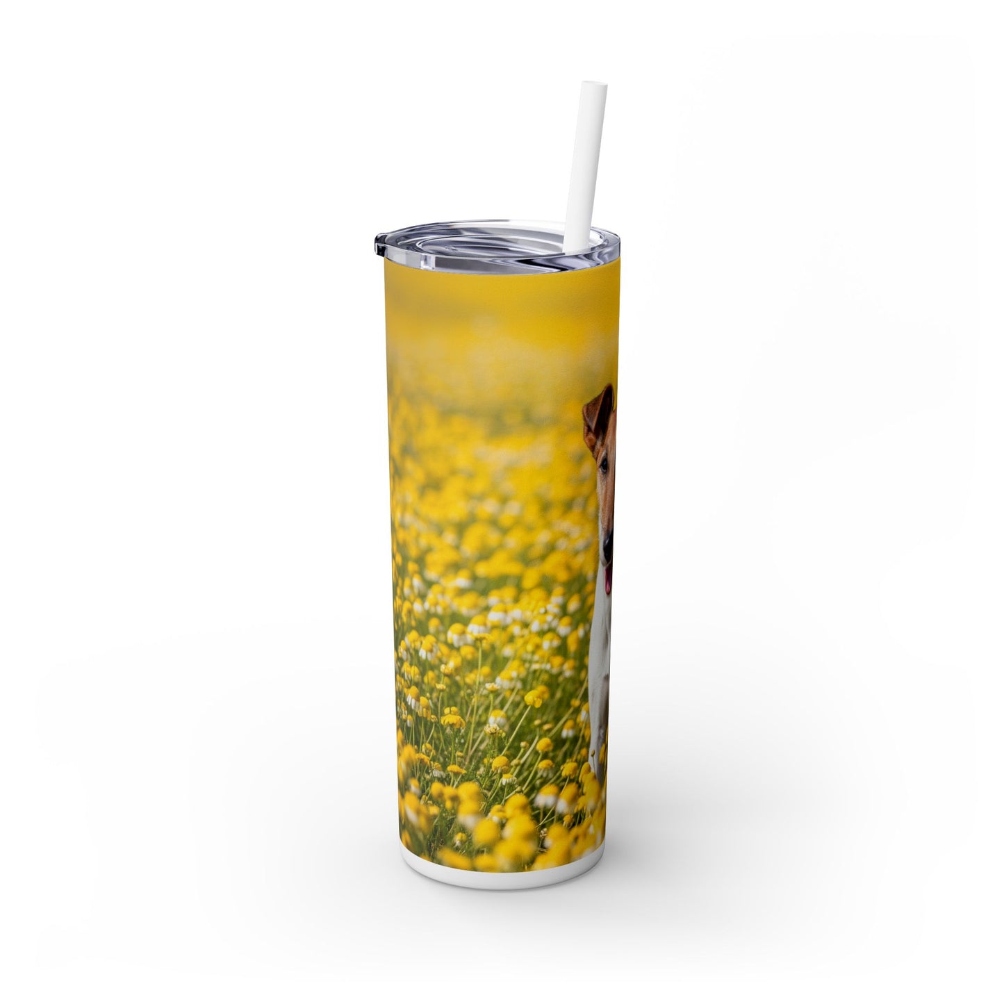 Smooth Fox Terrier Tumbler with Straw, 20oz