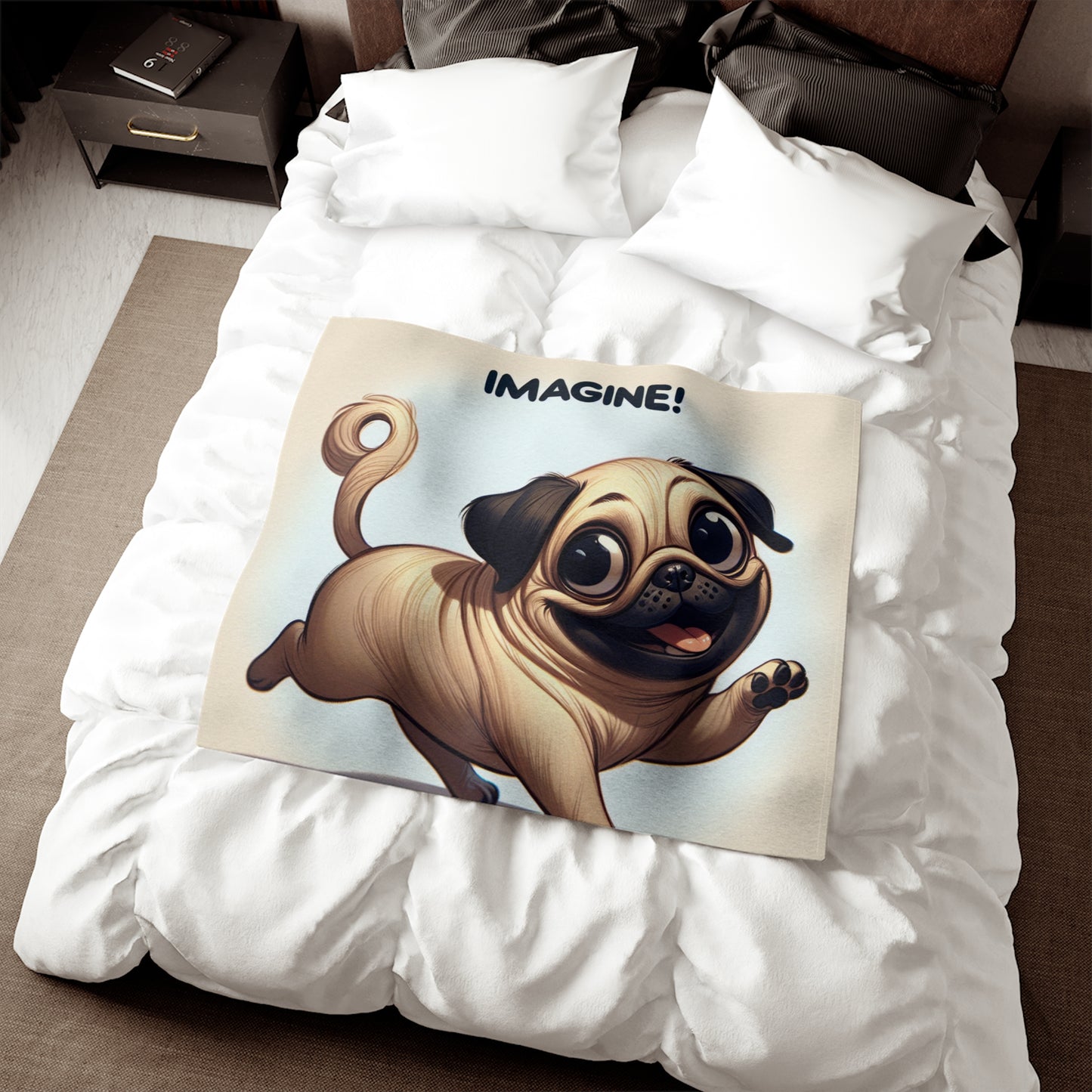 Pug Sweatshirt Blanket