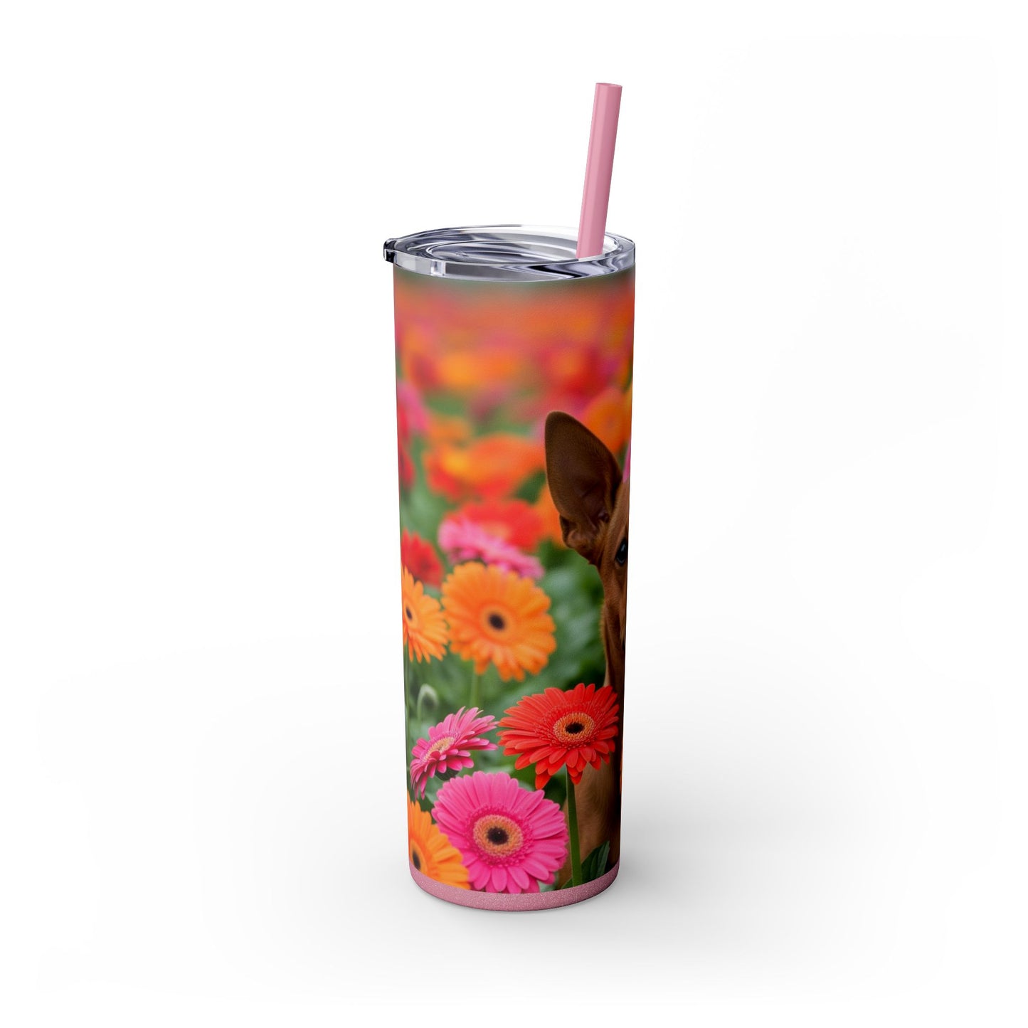 Brazilian Terrier Tumbler with Straw, 20oz