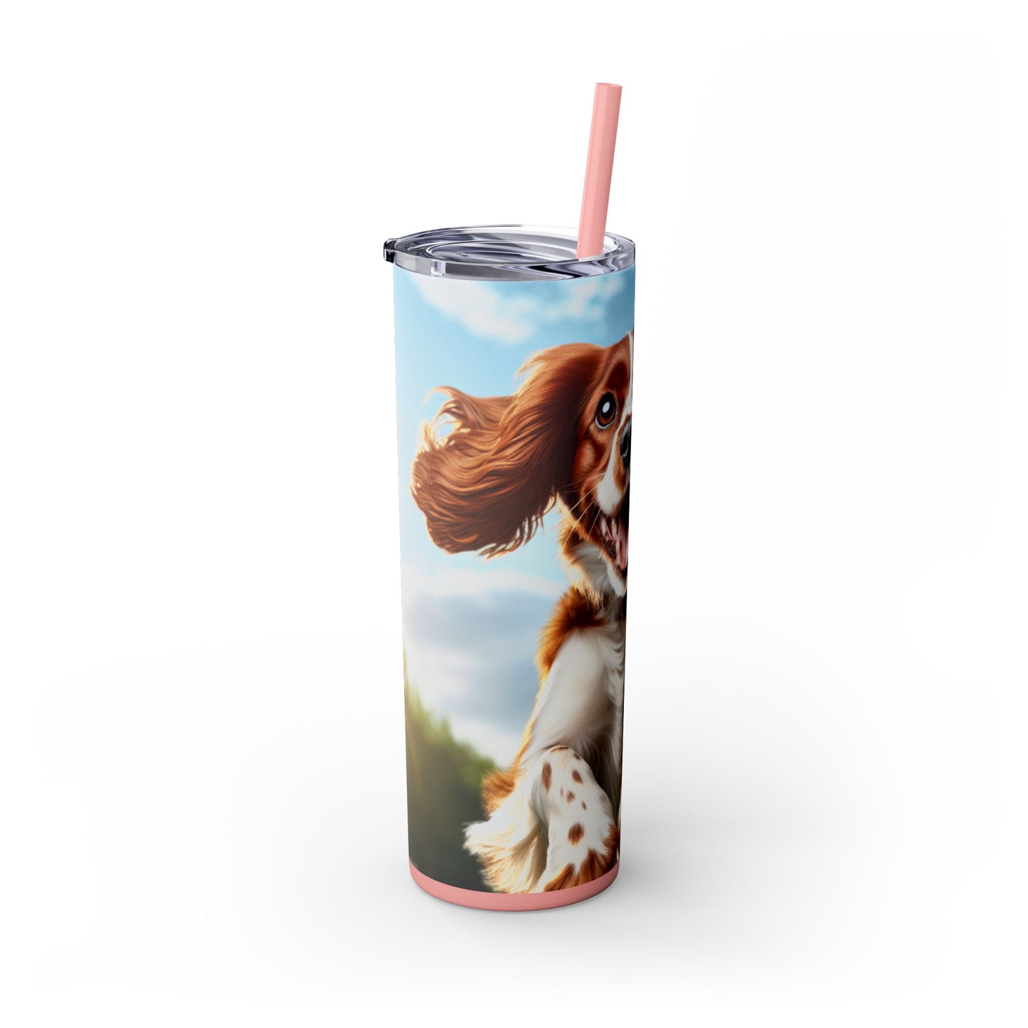 Welsh Springer Spaniel Skinny Tumbler with Straw, 20oz