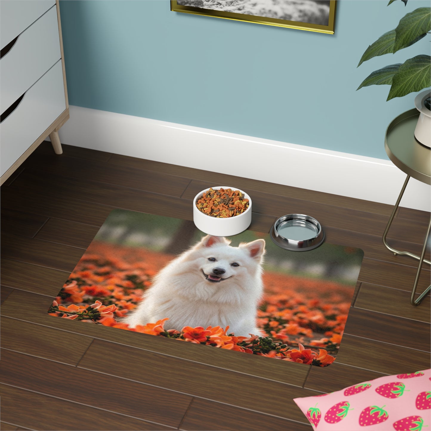 Pet Food Mat (12x18) - Indian Spitz