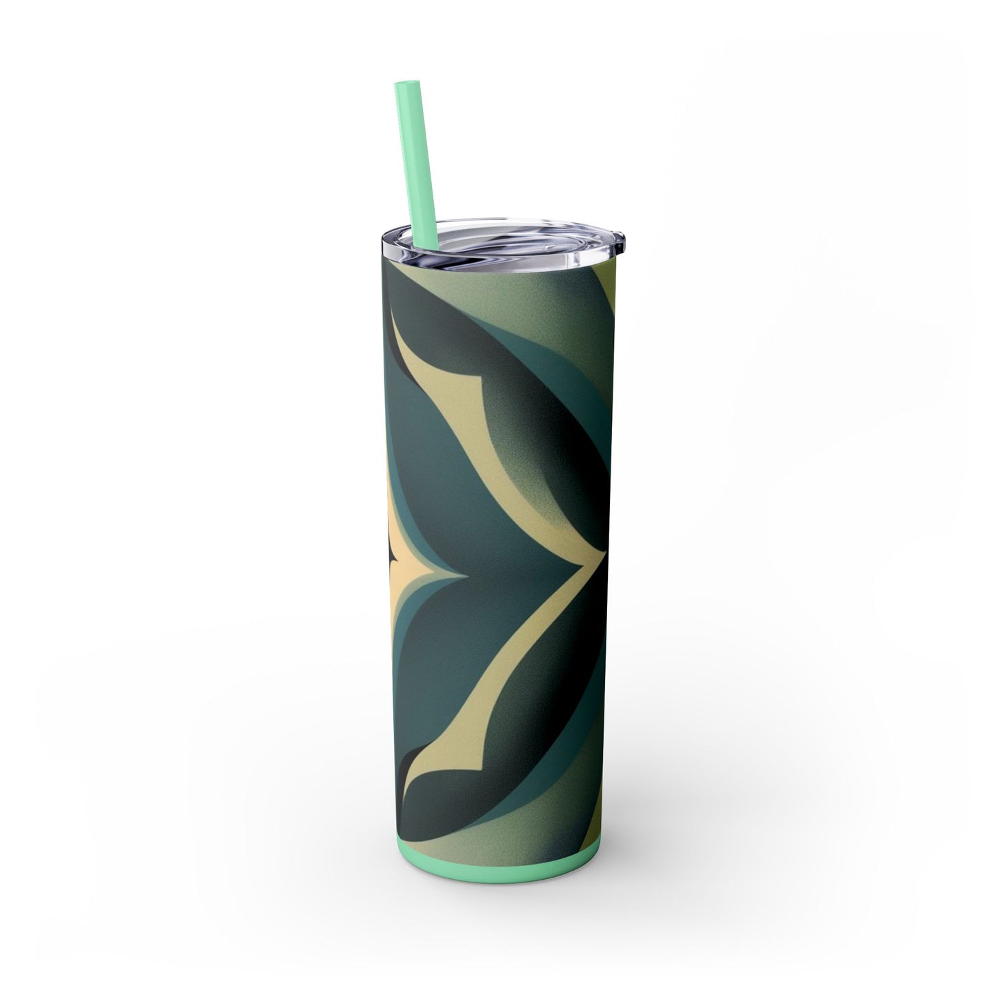 Optical Illusion Skinny Tumbler with Straw, 20oz