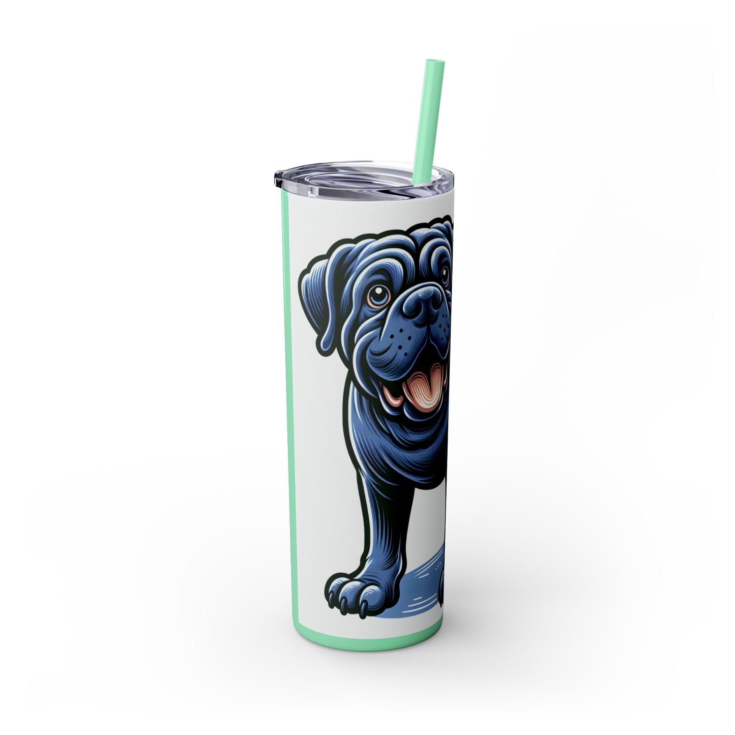 Neapolitan Mastiff Tumbler with Straw, 20oz