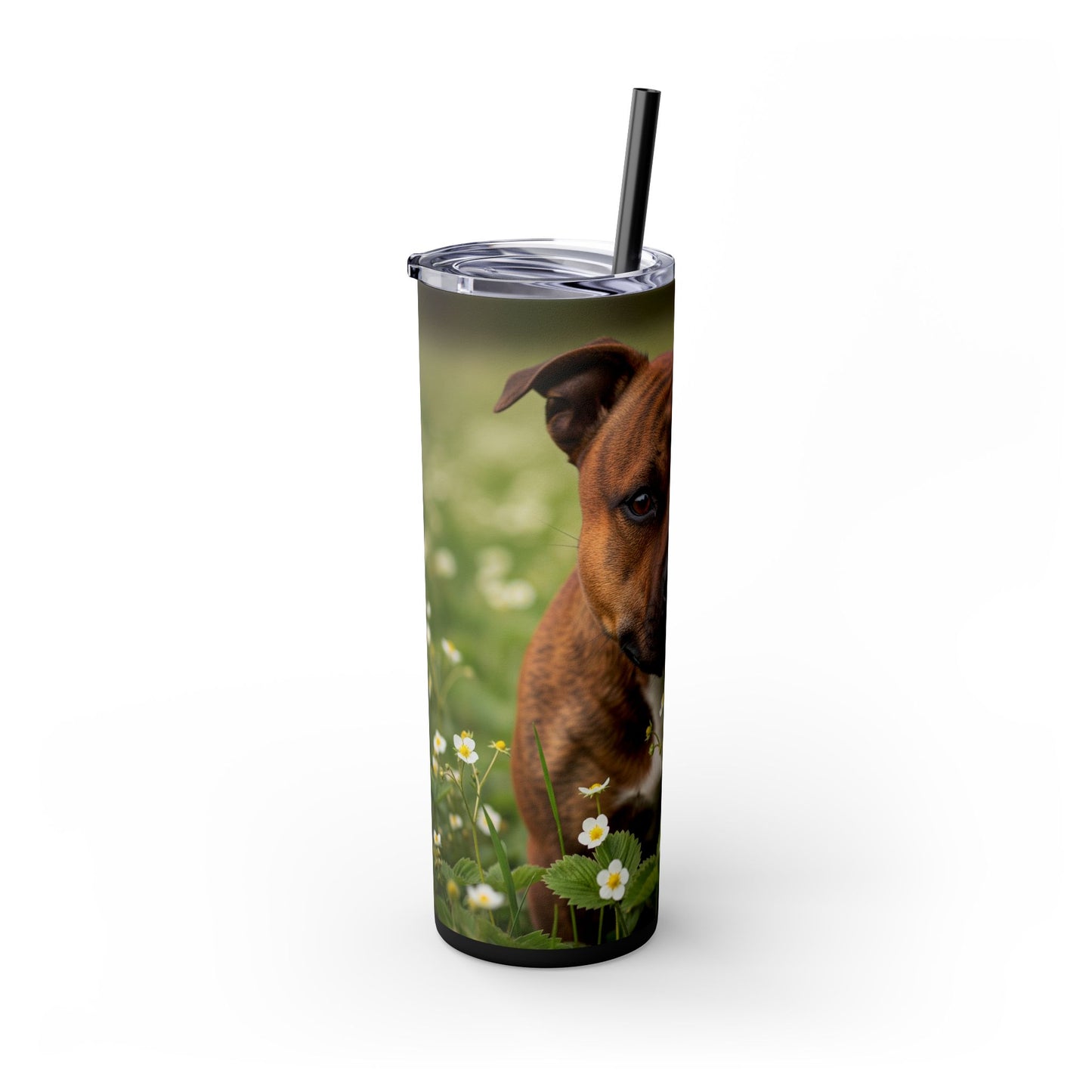 Staffordshire Bull Terrier Tumbler with Straw, 20oz