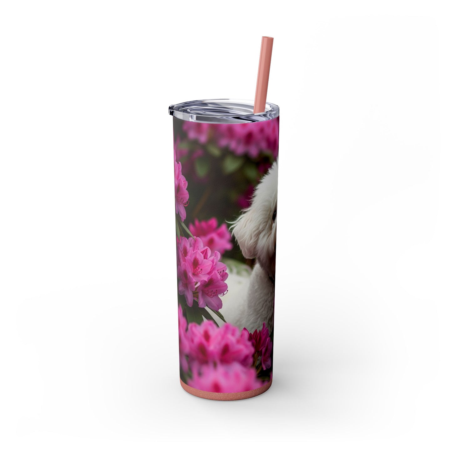 Bichon Frise Tumbler with Straw, 20oz