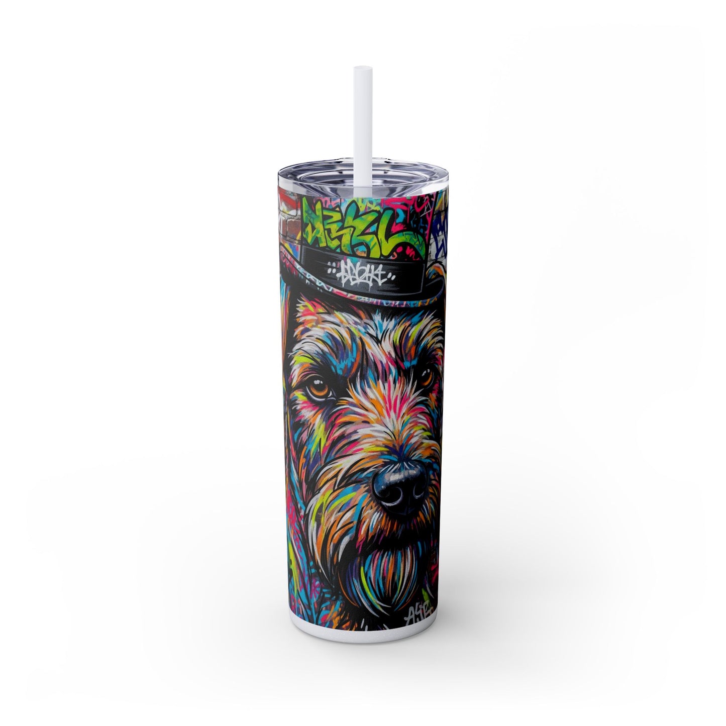 Teddy Roosevelt Terrier Tumbler with Straw, 20oz