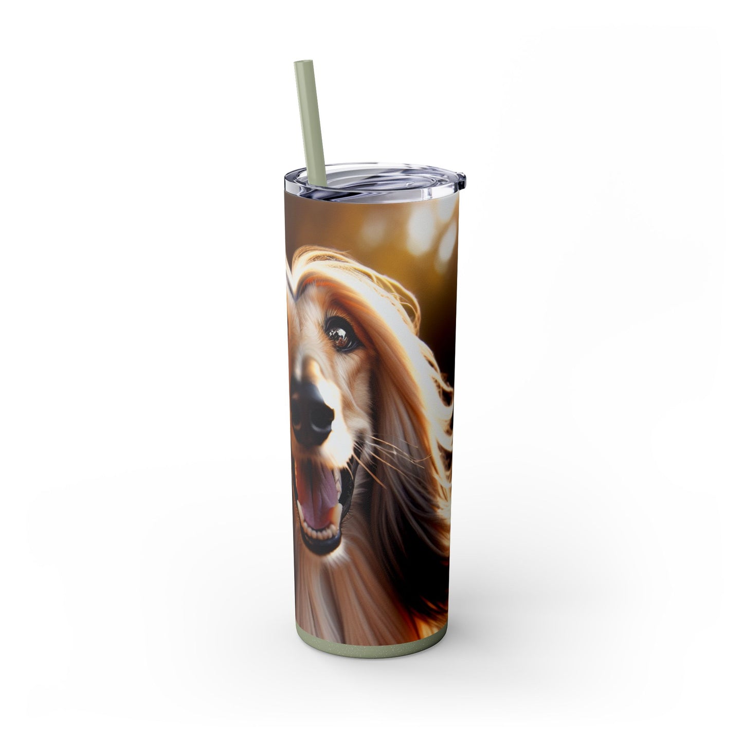 Afghan Hound Tumbler with Straw, 20oz