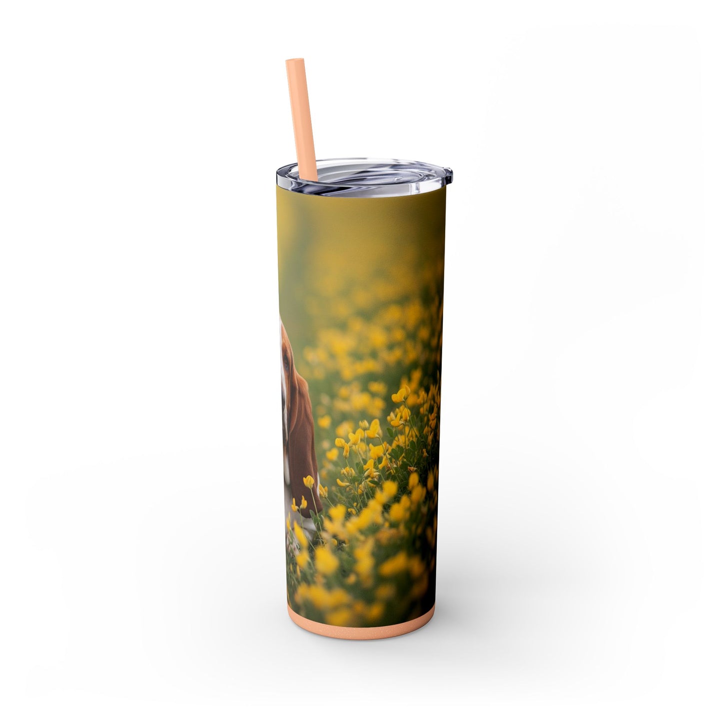 Basset Hound Tumbler with Straw, 20oz