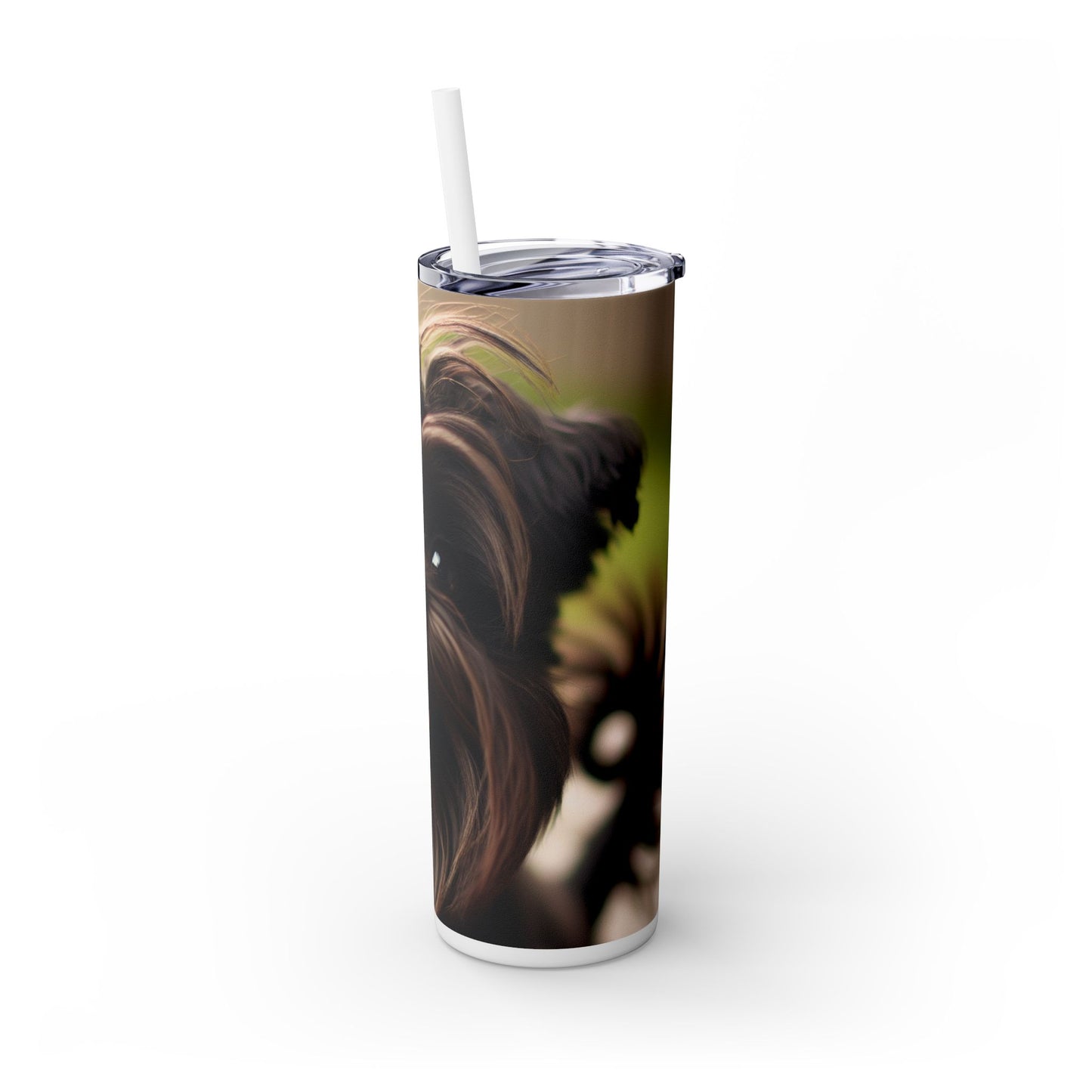 Affenpinscher Skinny Tumbler with Straw, 20oz