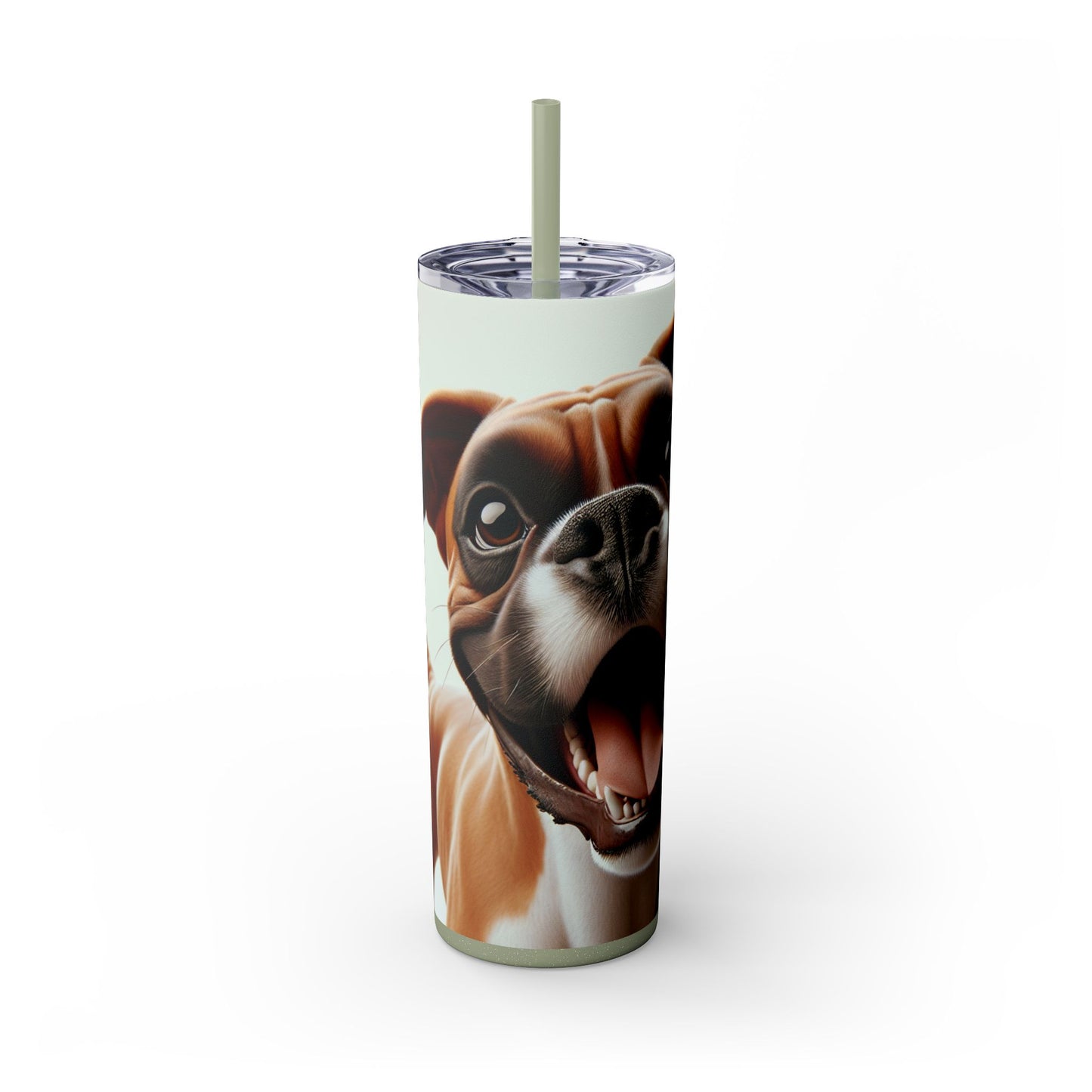 Boxer Skinny Tumbler with Straw, 20oz