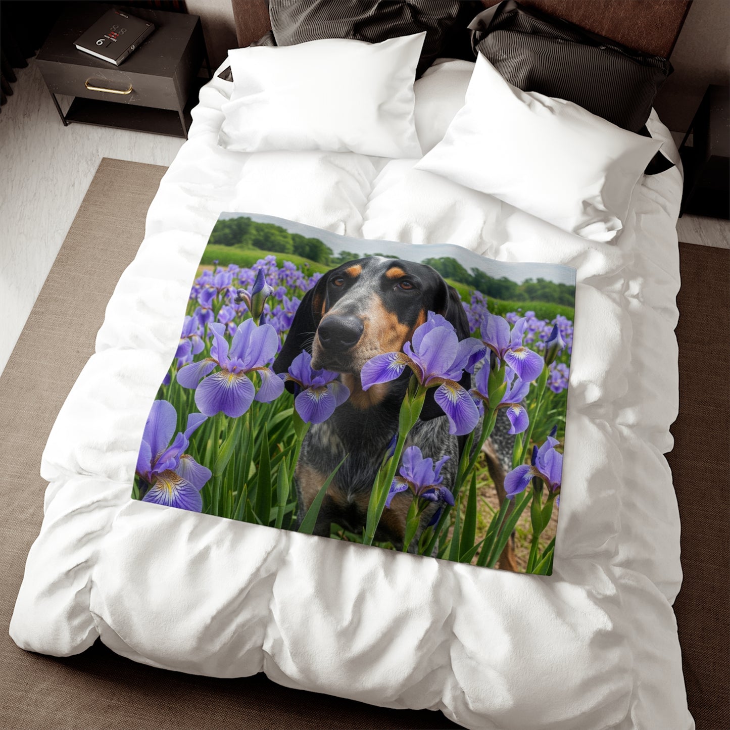 Bluetick Coonhound Sweatshirt Blanket