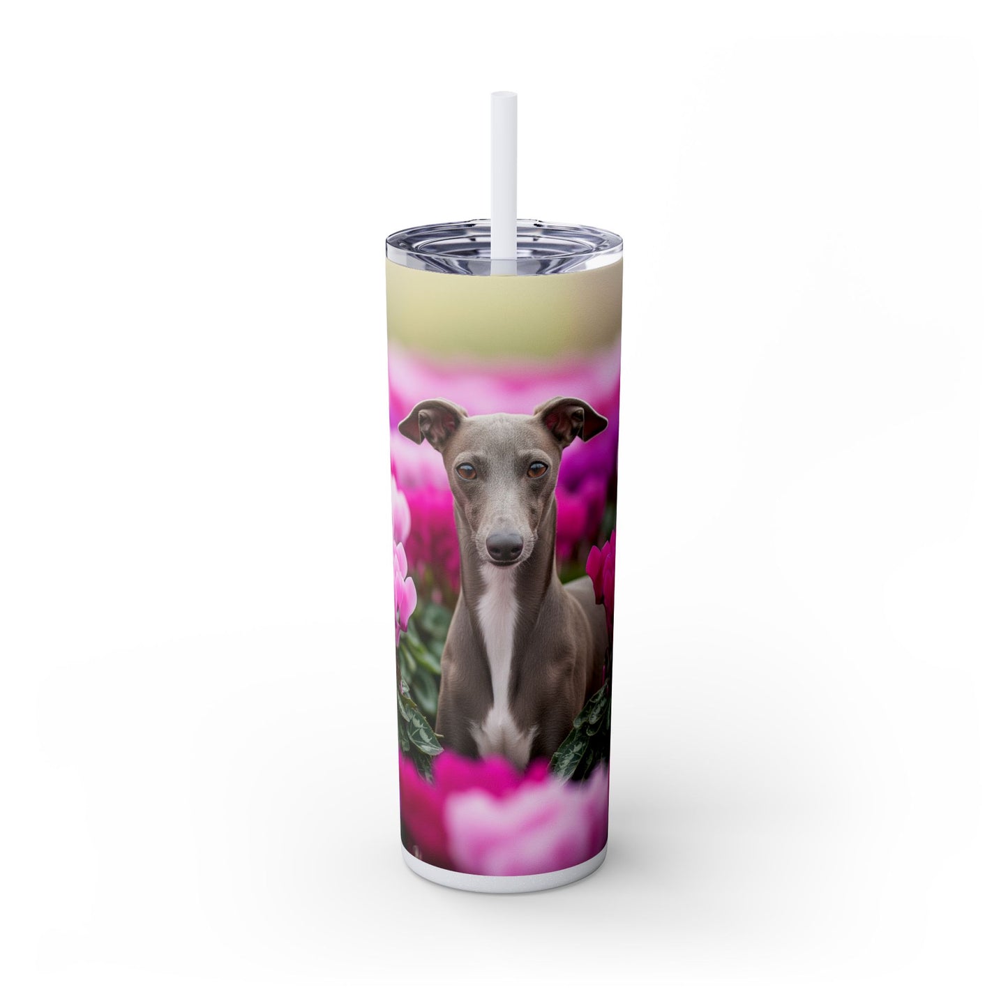 Italian Greyhound Tumbler with Straw, 20oz