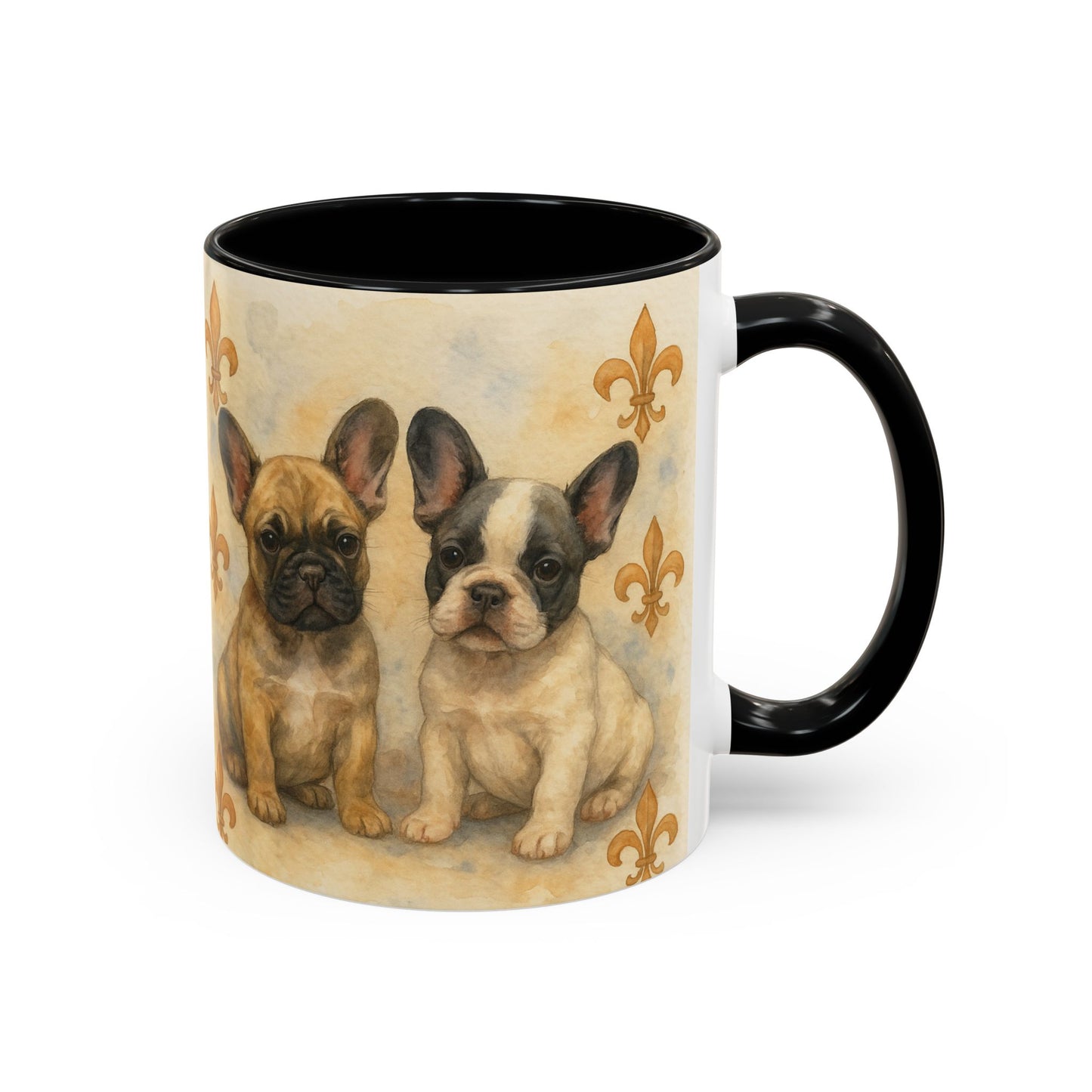 French Bulldog puppies Accent Coffee Mug - Perfect Gift for Dog Lovers