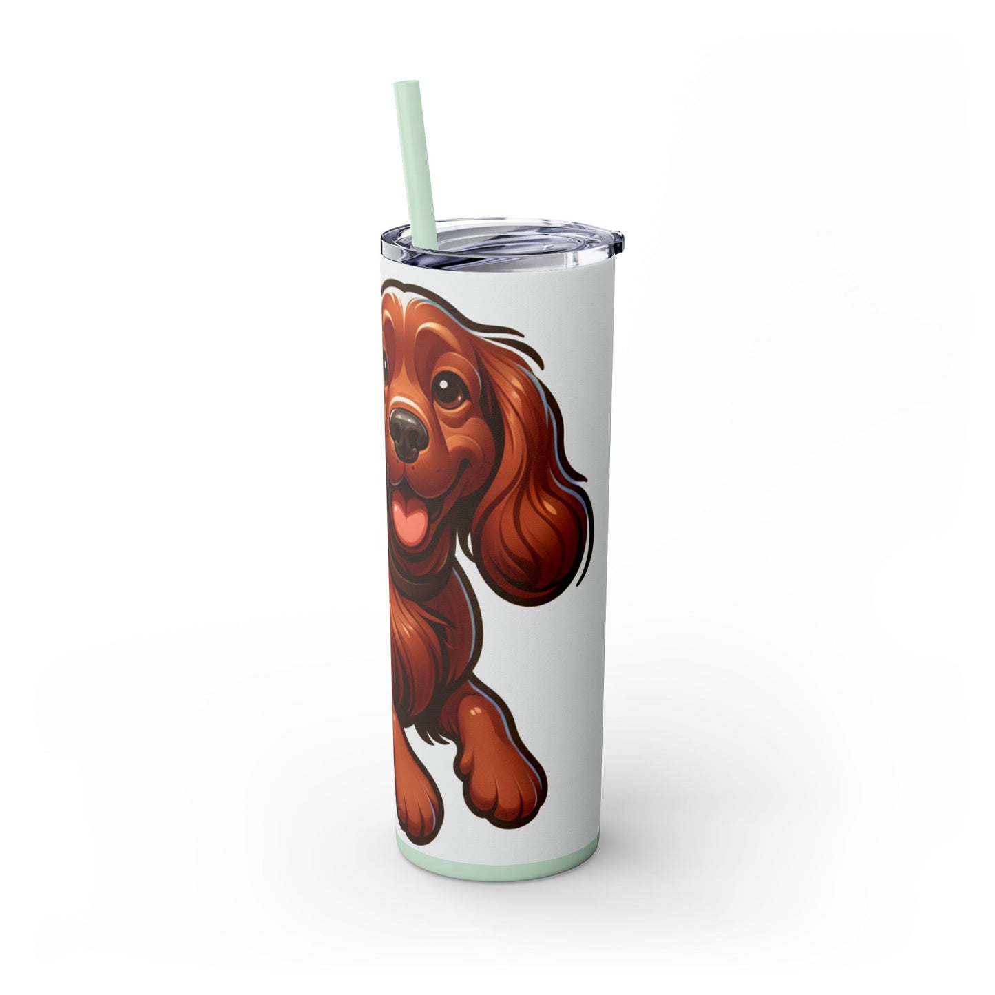 Sussex Spaniel Skinny Tumbler with Straw, 20oz