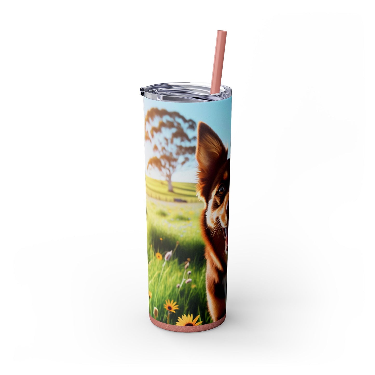 Australian Kelpie Tumbler with Straw, 20oz