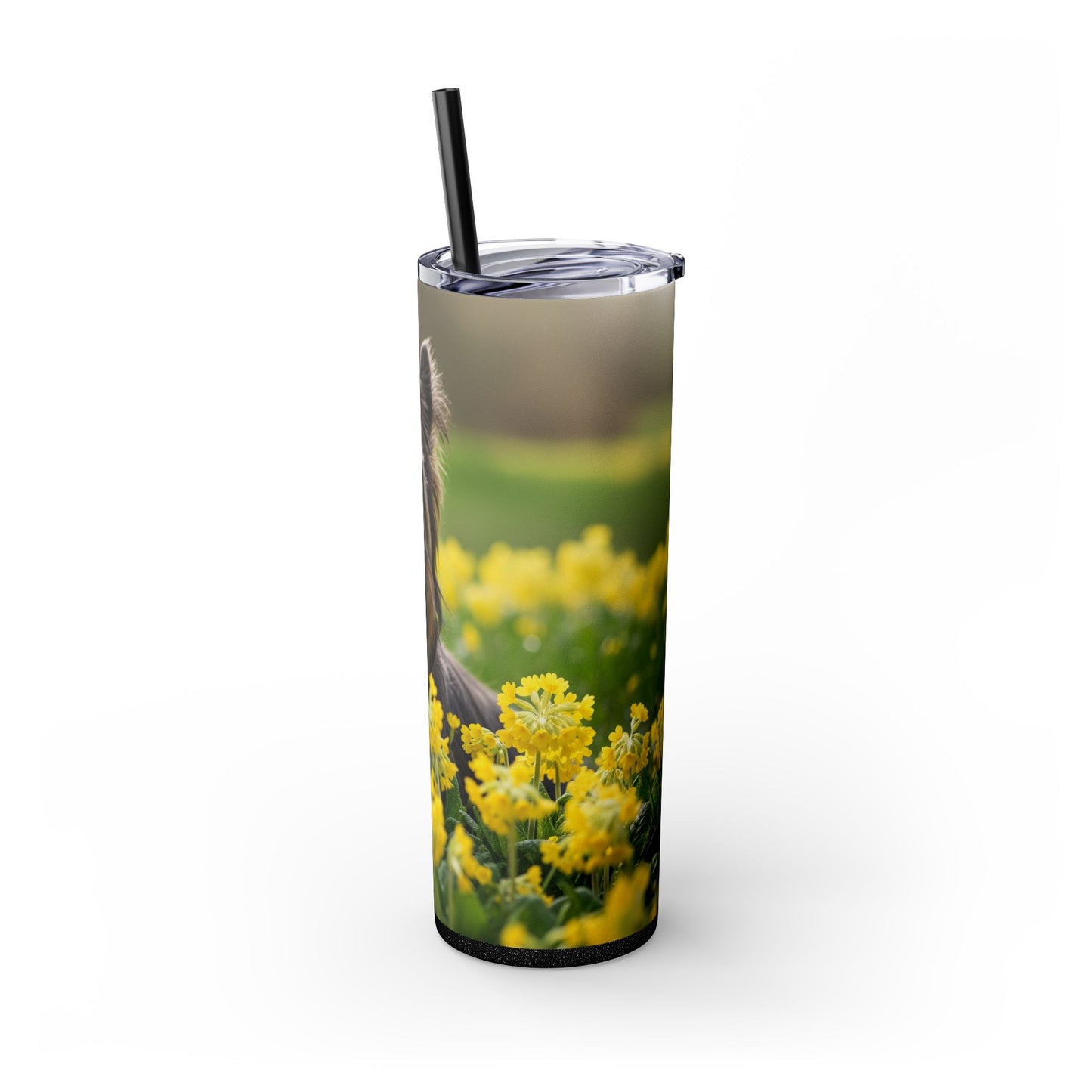 Skye Terrier Skinny Tumbler with Straw, 20oz