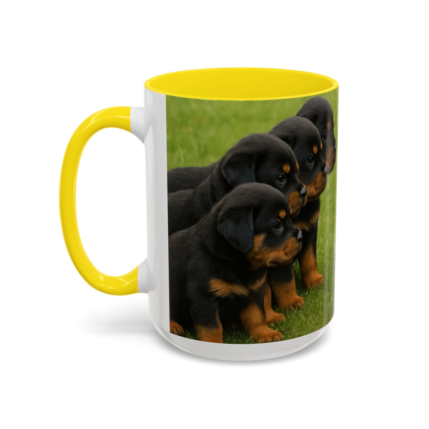 Rottweiler puppies Accent Coffee Mug - Perfect Gift for Dog Lovers