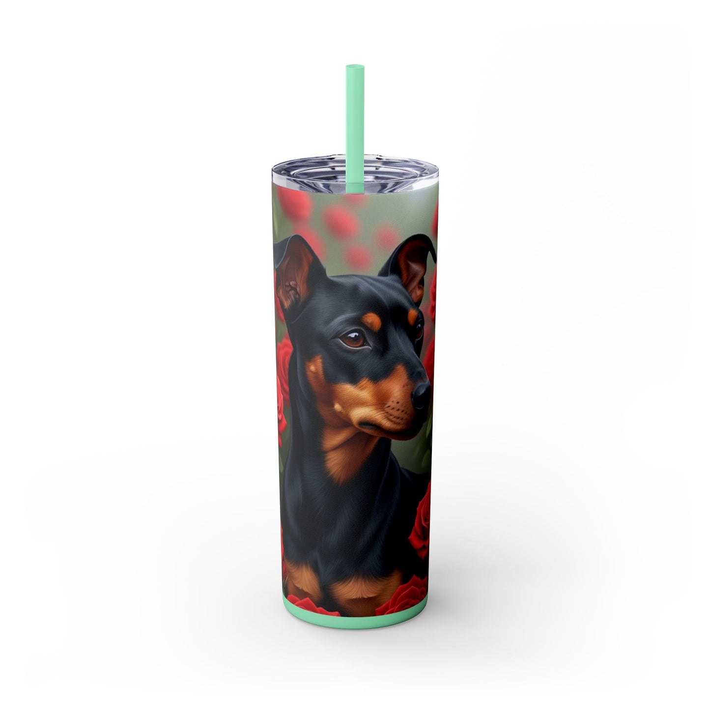 Manchester Terrier Skinny Tumbler with Straw, 20oz