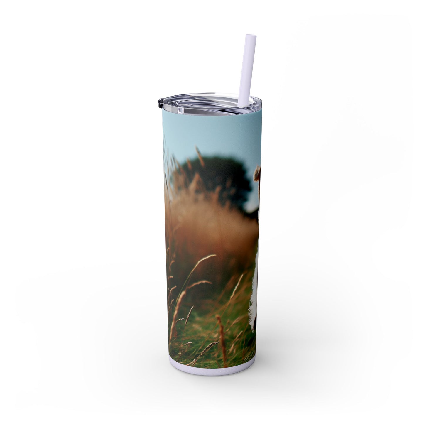 Tenterfield Terrier Skinny Tumbler with Straw, 20oz