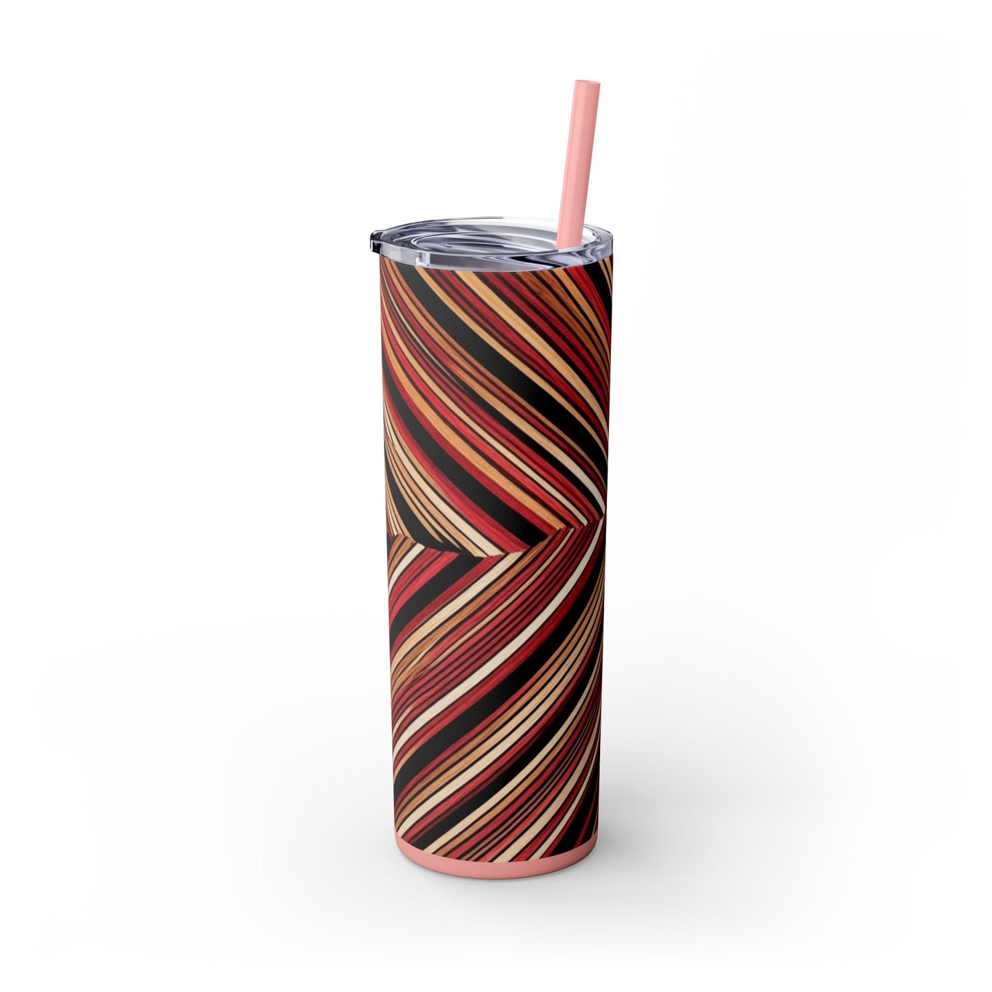 Optical Illusion Skinny Tumbler with Straw, 20oz