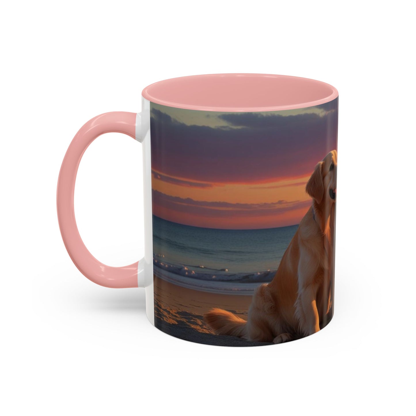 Golden Retriever Love Accent Coffee Mug - Perfect Gift for Dog Lovers