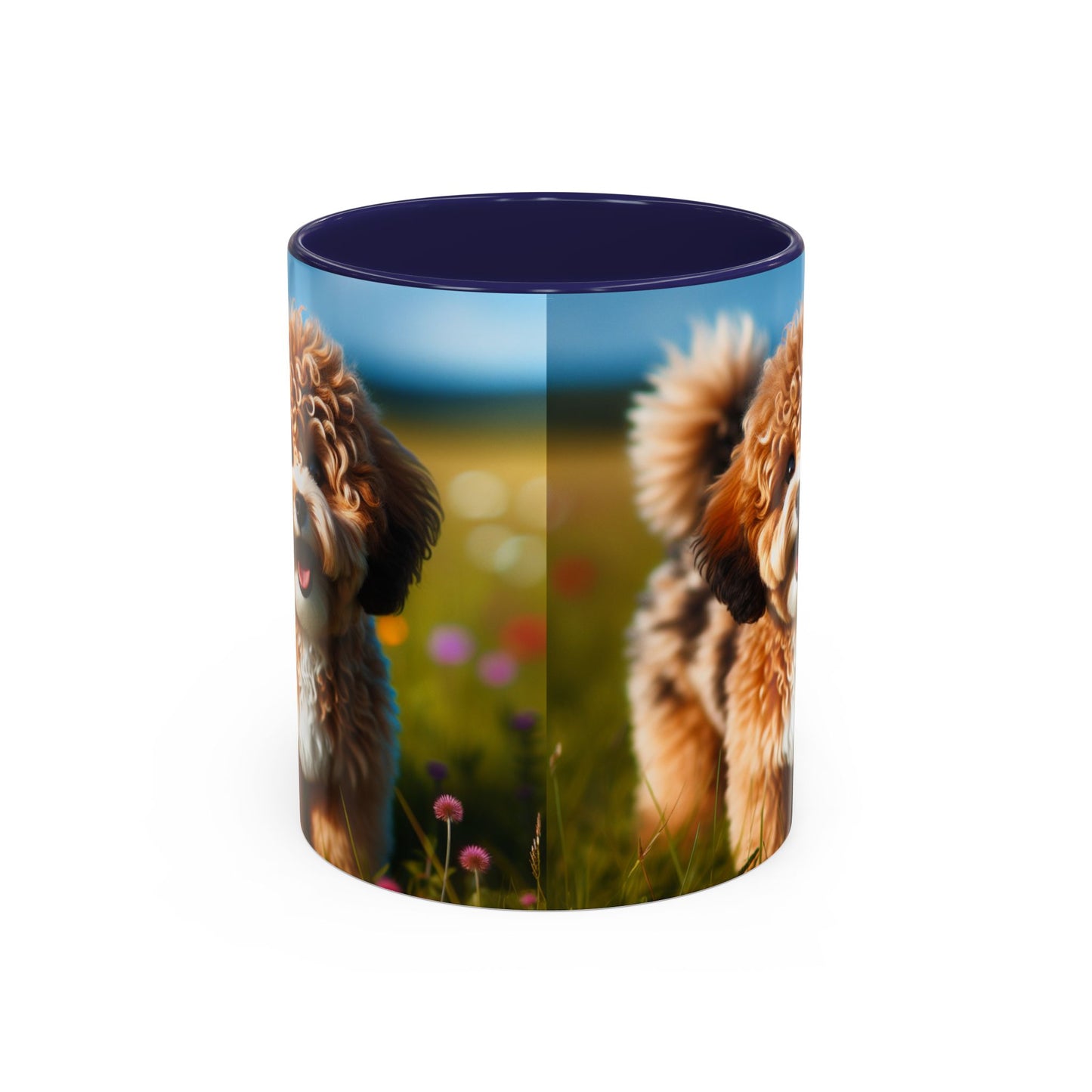 Russkaya Tsvetnaya Bolonka Accent Coffee Mug - Perfect Gift for Dog Lovers