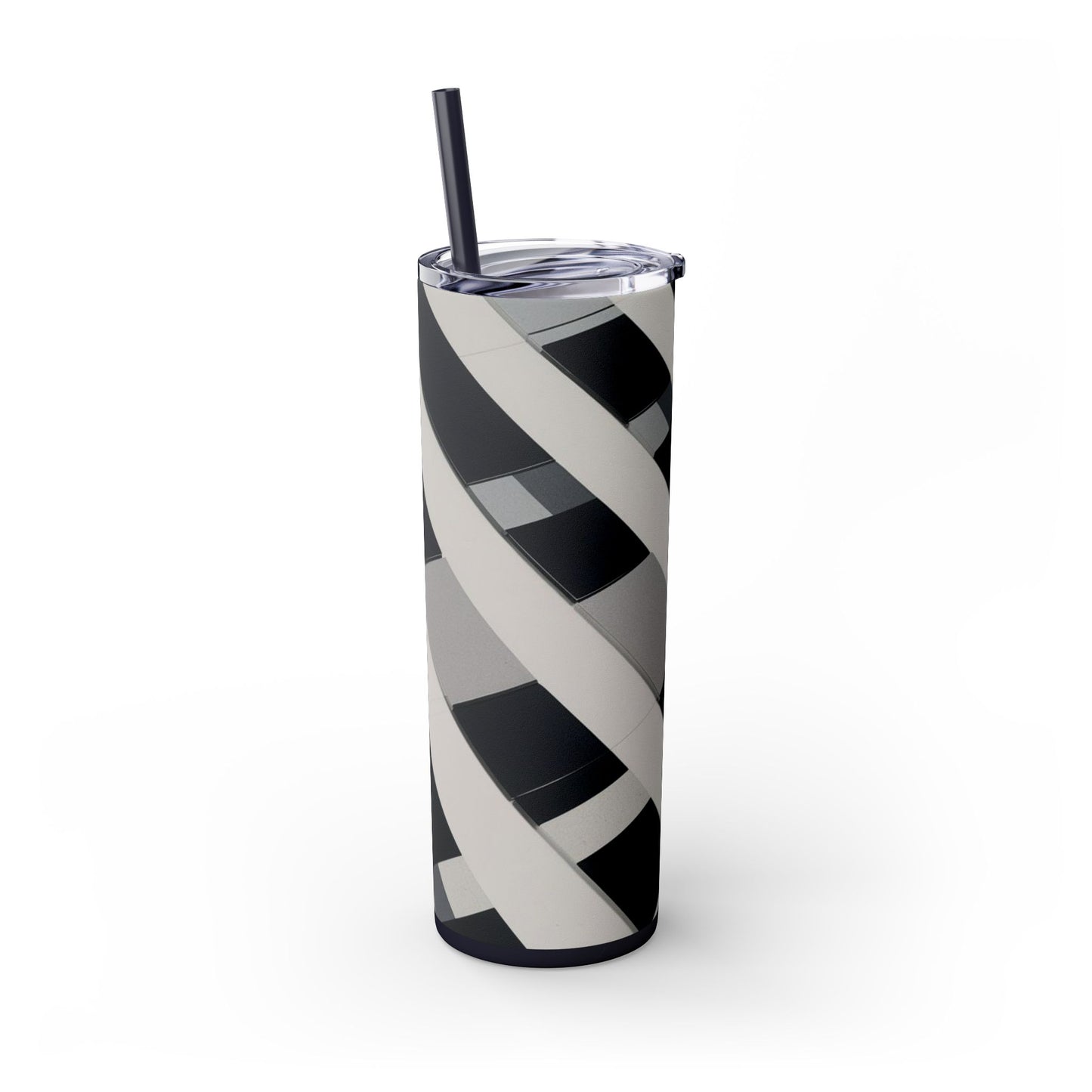 Optical Illusion Skinny Tumbler with Straw, 20oz