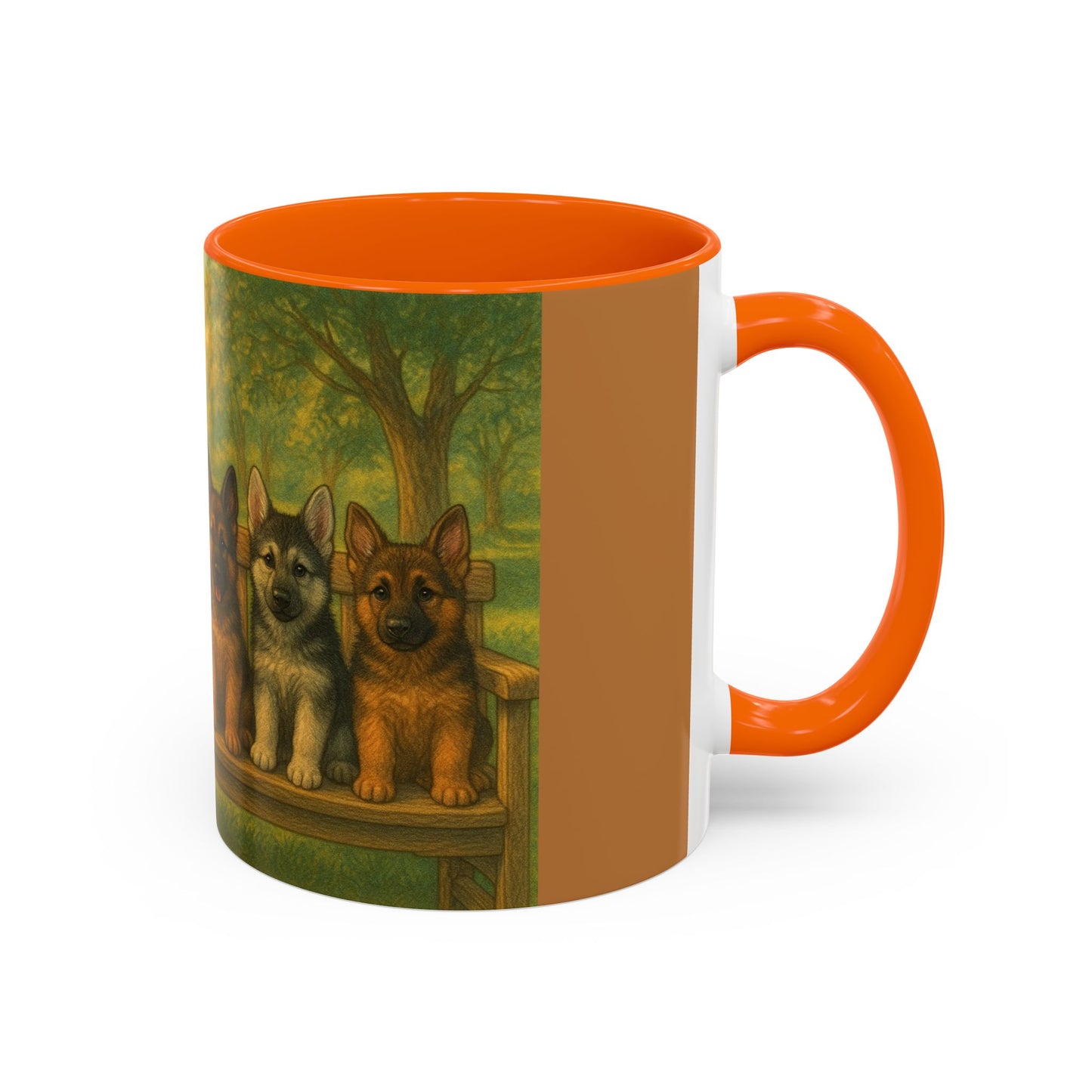 German Shepherd puppies Accent Coffee Mug - Perfect Gift for Dog Lovers