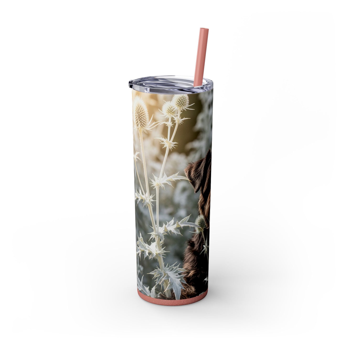 Affenpinscher Skinny Tumbler with Straw, 20oz